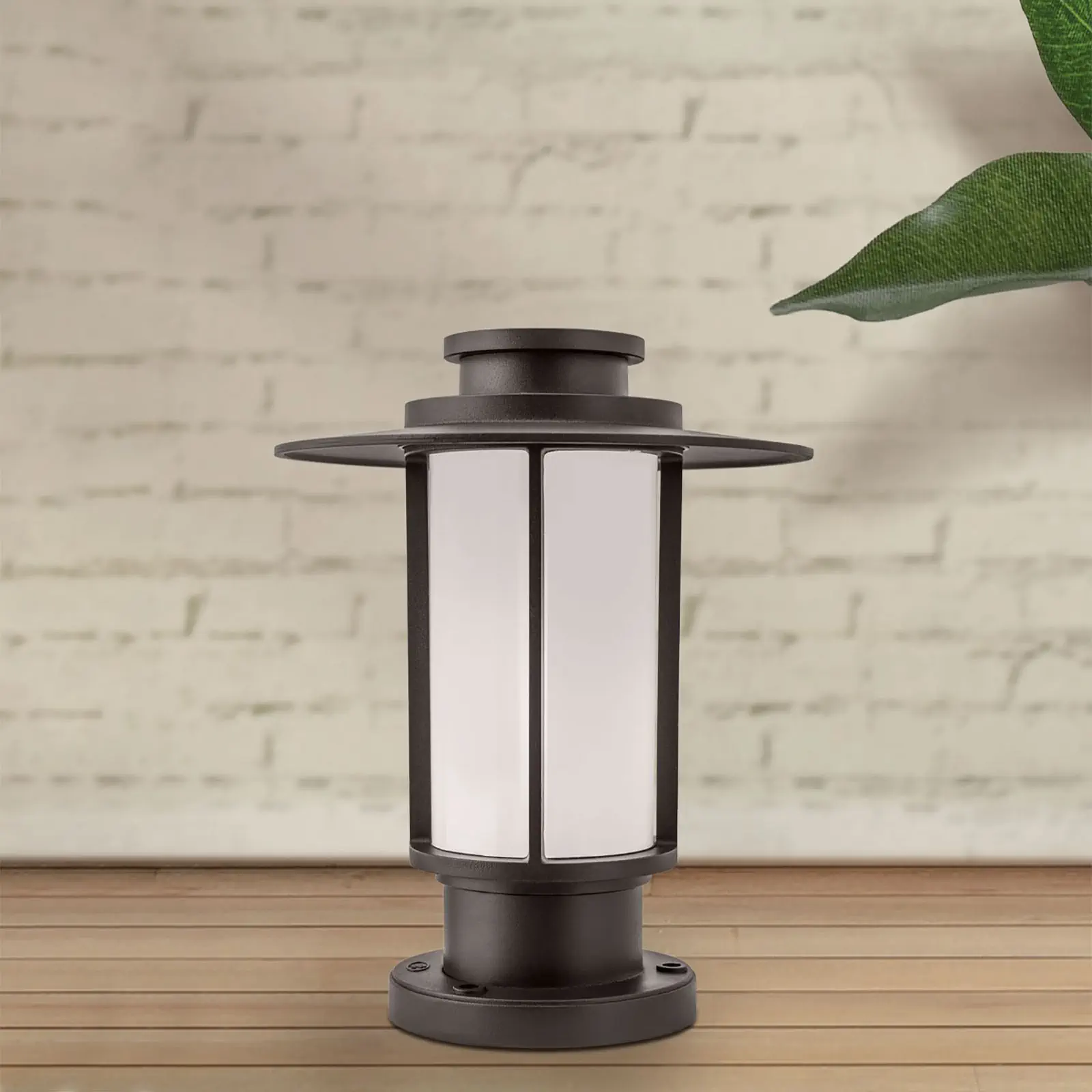 Spoljašnja stubna lampa TEIKO, moka, H30 cm - 2