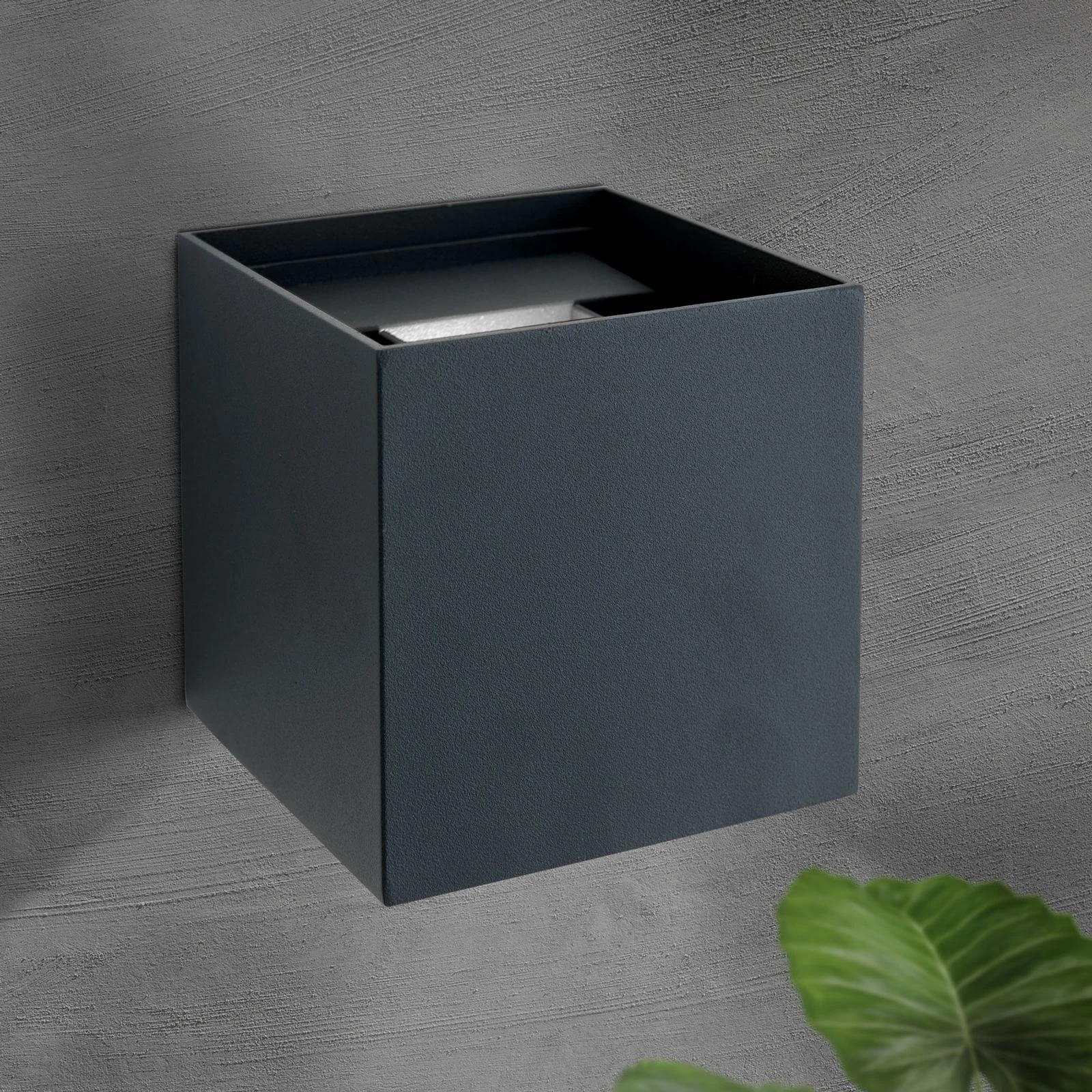 LED zidna lampa CUBE, antracit - 2