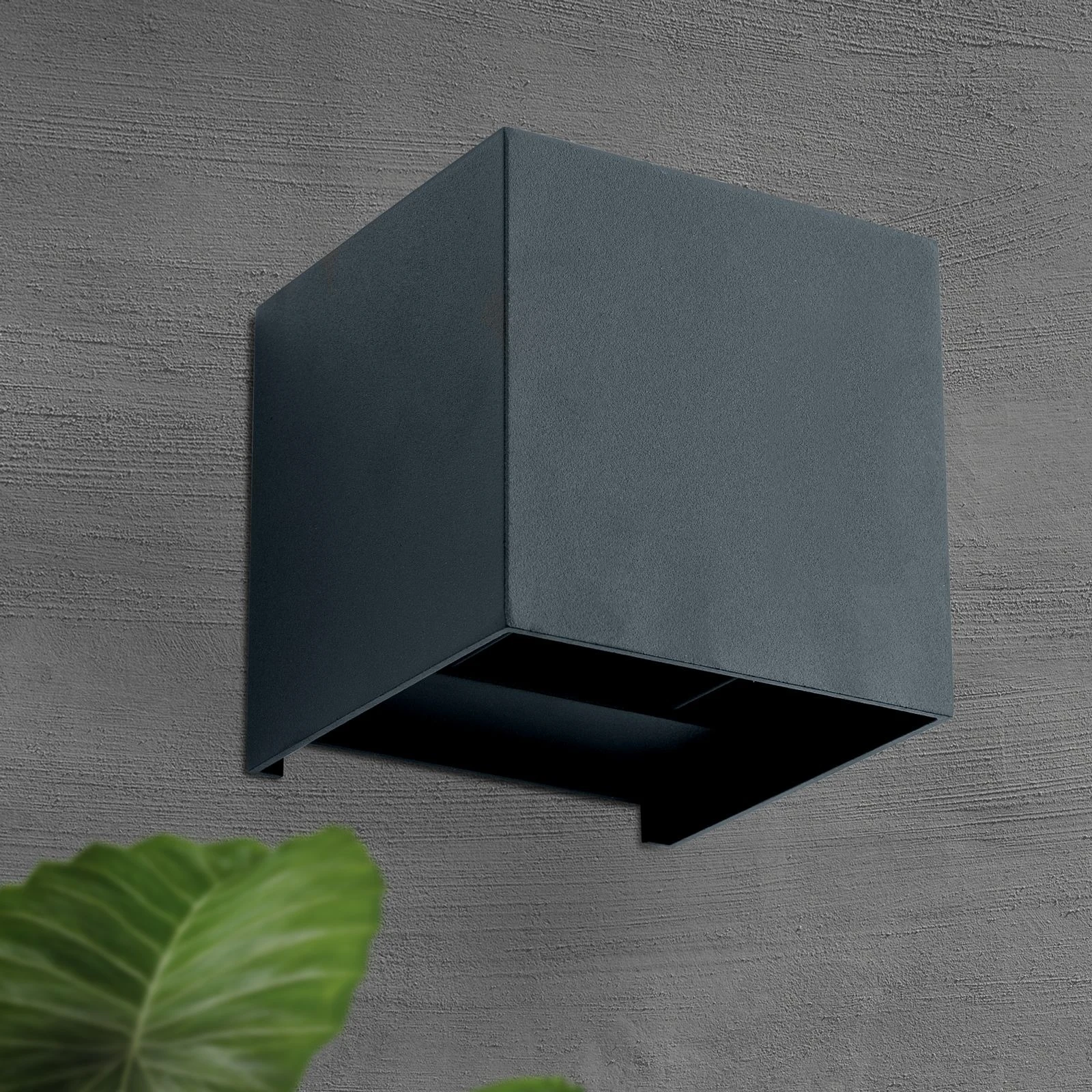 LED zidna lampa CUBE, antracit - 3