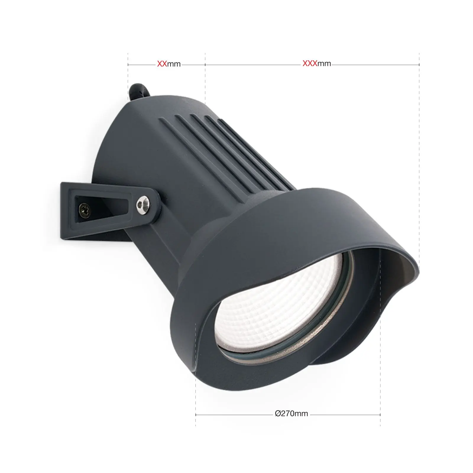 LED spoljašnja lampa SPIKE, antracit - 9