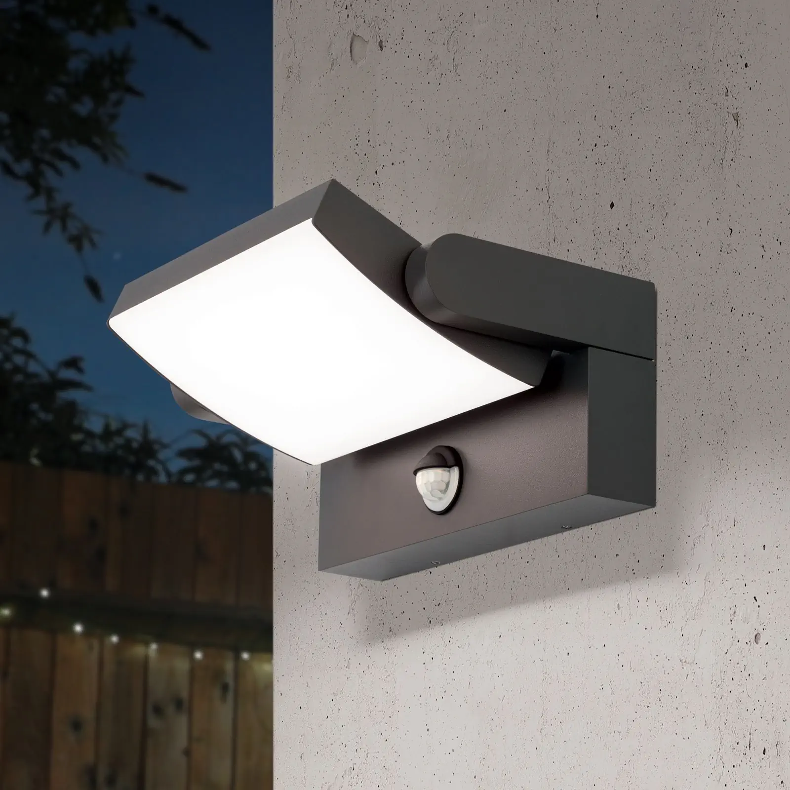 LED spoljašnja lampa GINGER, antracit / senzor - 2