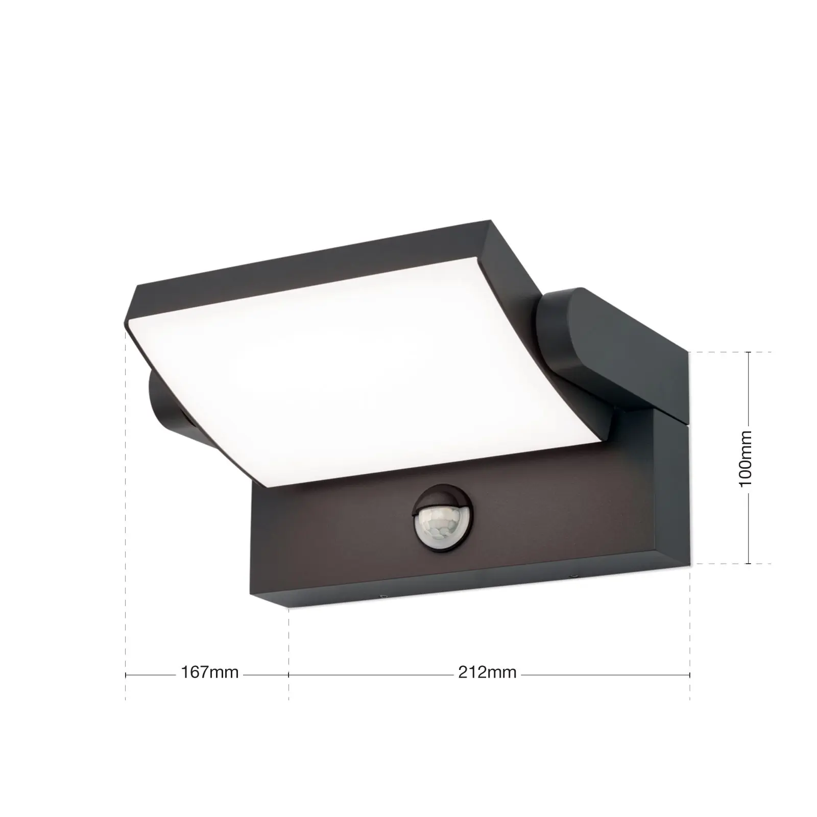 LED spoljašnja lampa GINGER, antracit / senzor - 7