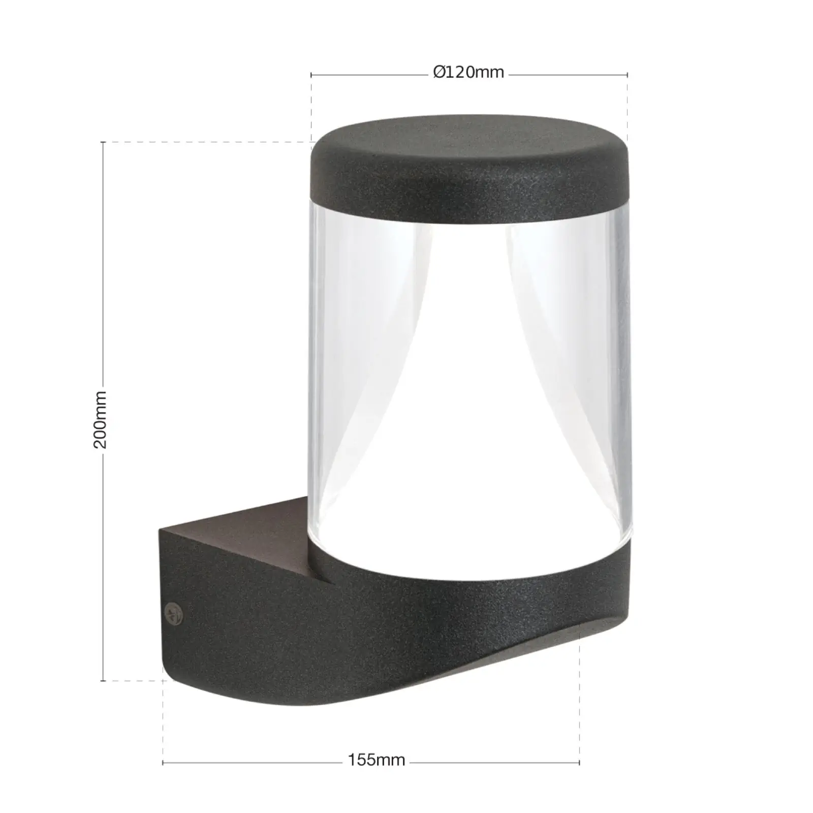 LED spoljašnja zidna lampa EJFEL, antracit - 7