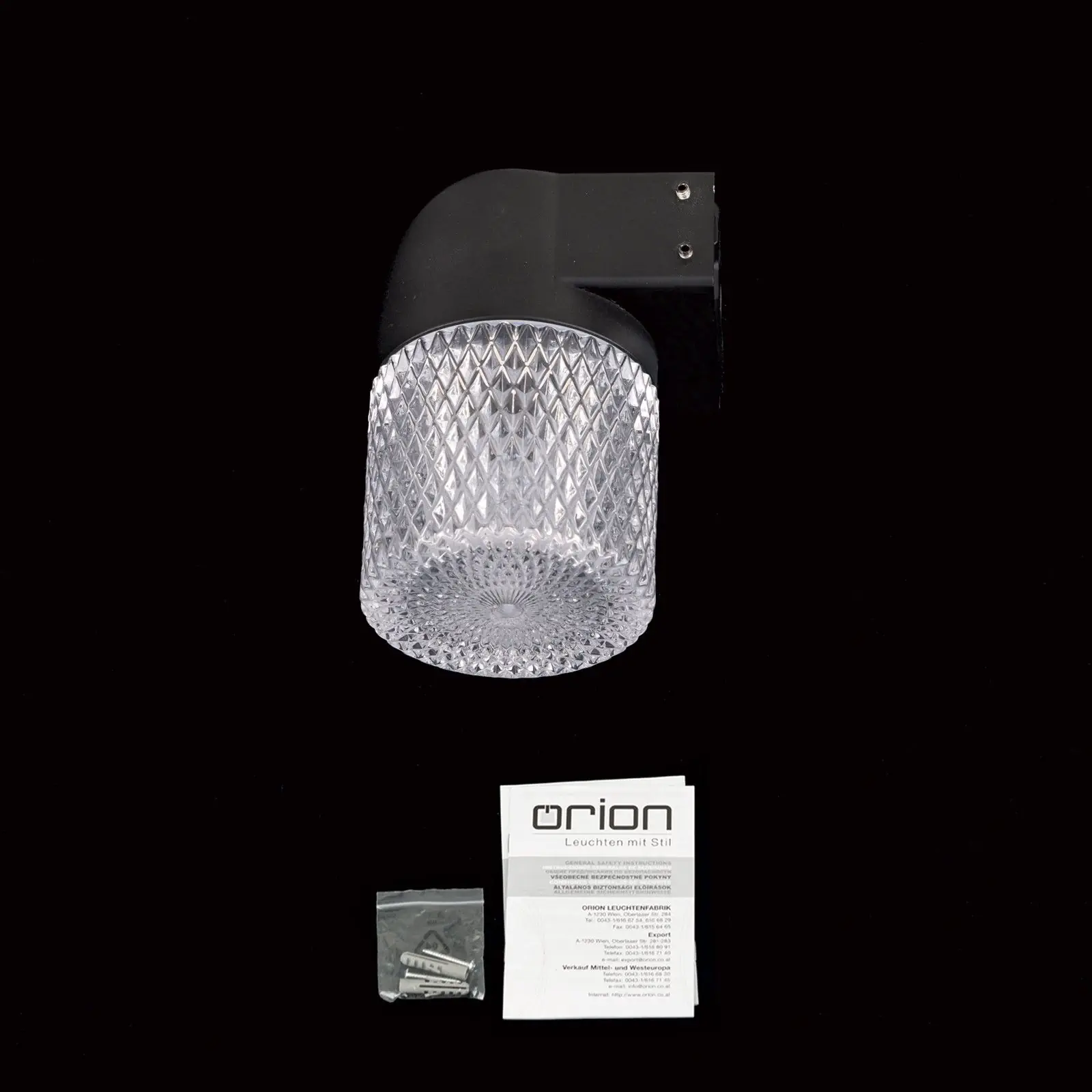 LED spoljašnja zidna lampa ANTREX, 1-izvor svetla, crna - 8