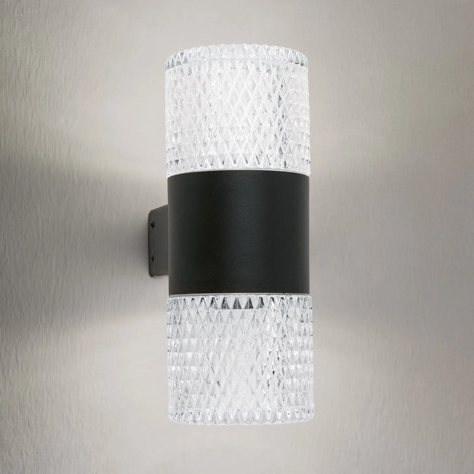 LED spoljašnja zidna lampa ANTREX, 2-izvora svetla, crna - 2