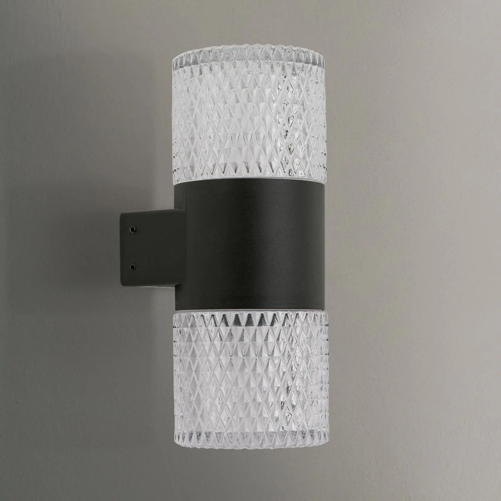 LED spoljašnja zidna lampa ANTREX, 2-izvora svetla, crna - 3