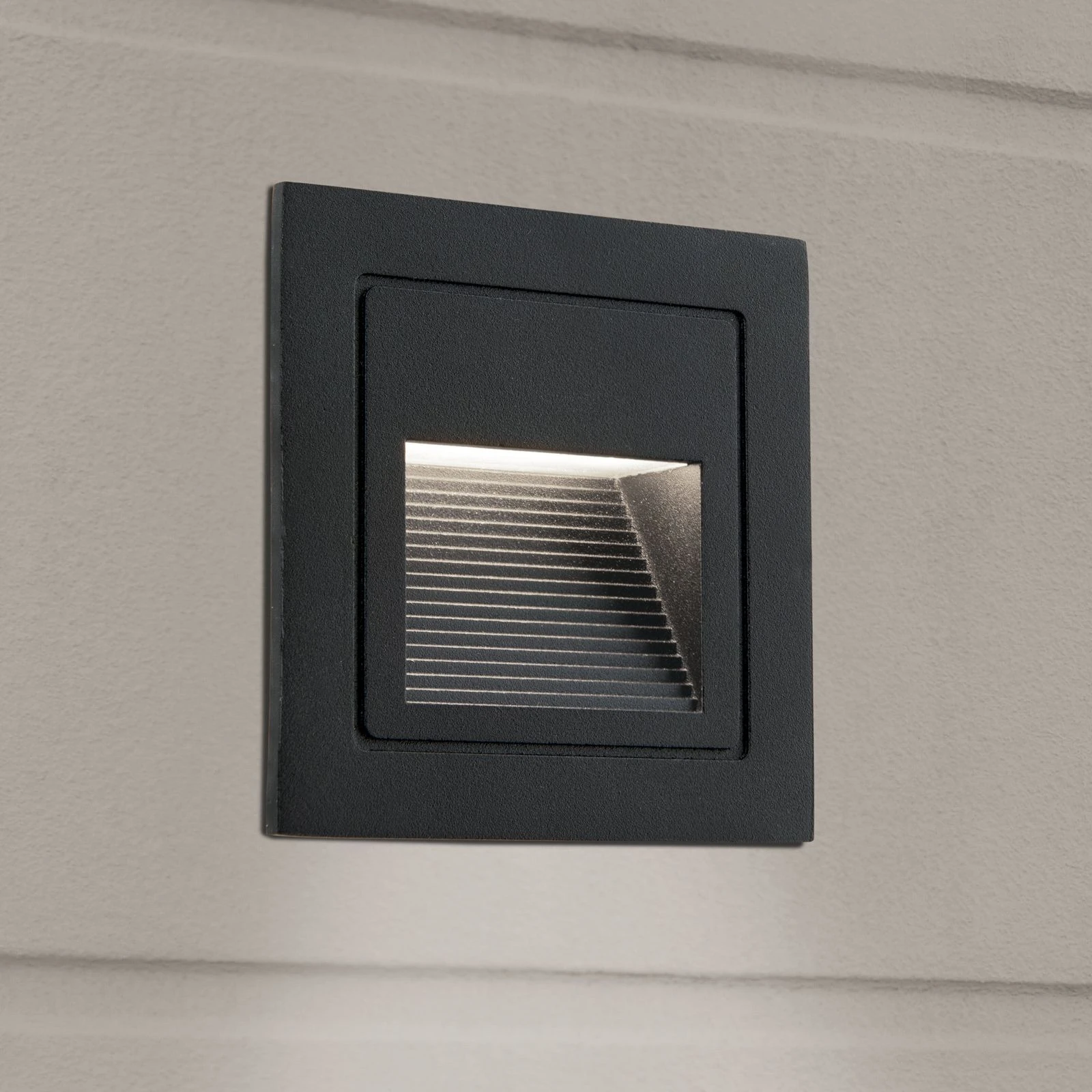 LED ugradna zidna lampa LORO, crna