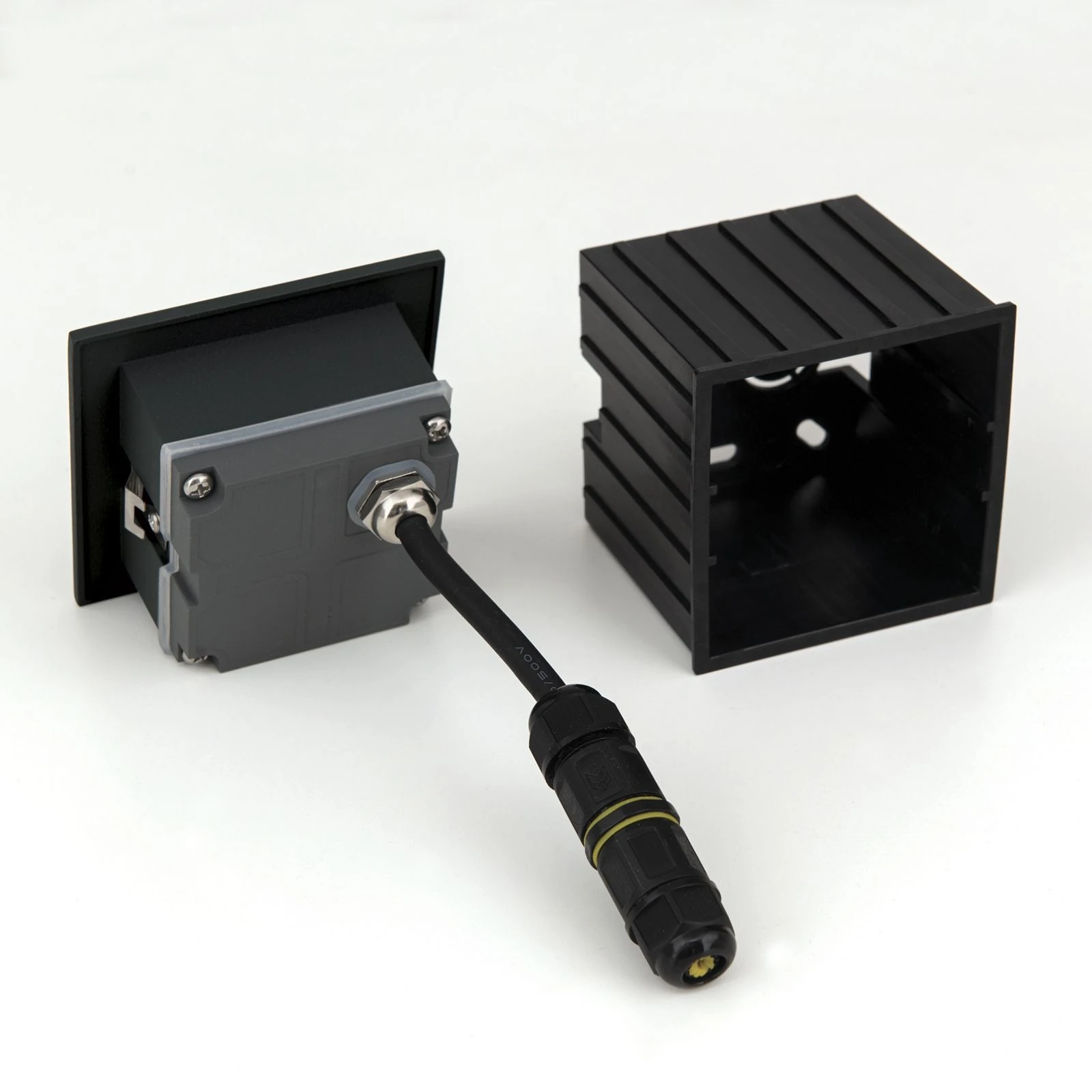 LED ugradna zidna lampa LORO, crna - 6