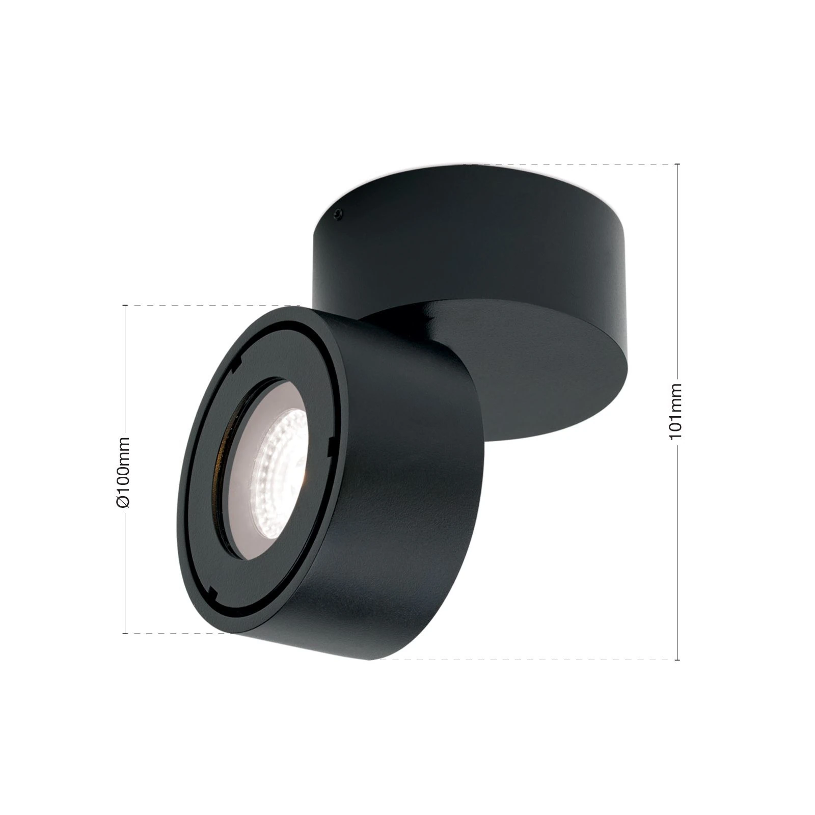 LED plafonska lampa HARVEY, crna - 7