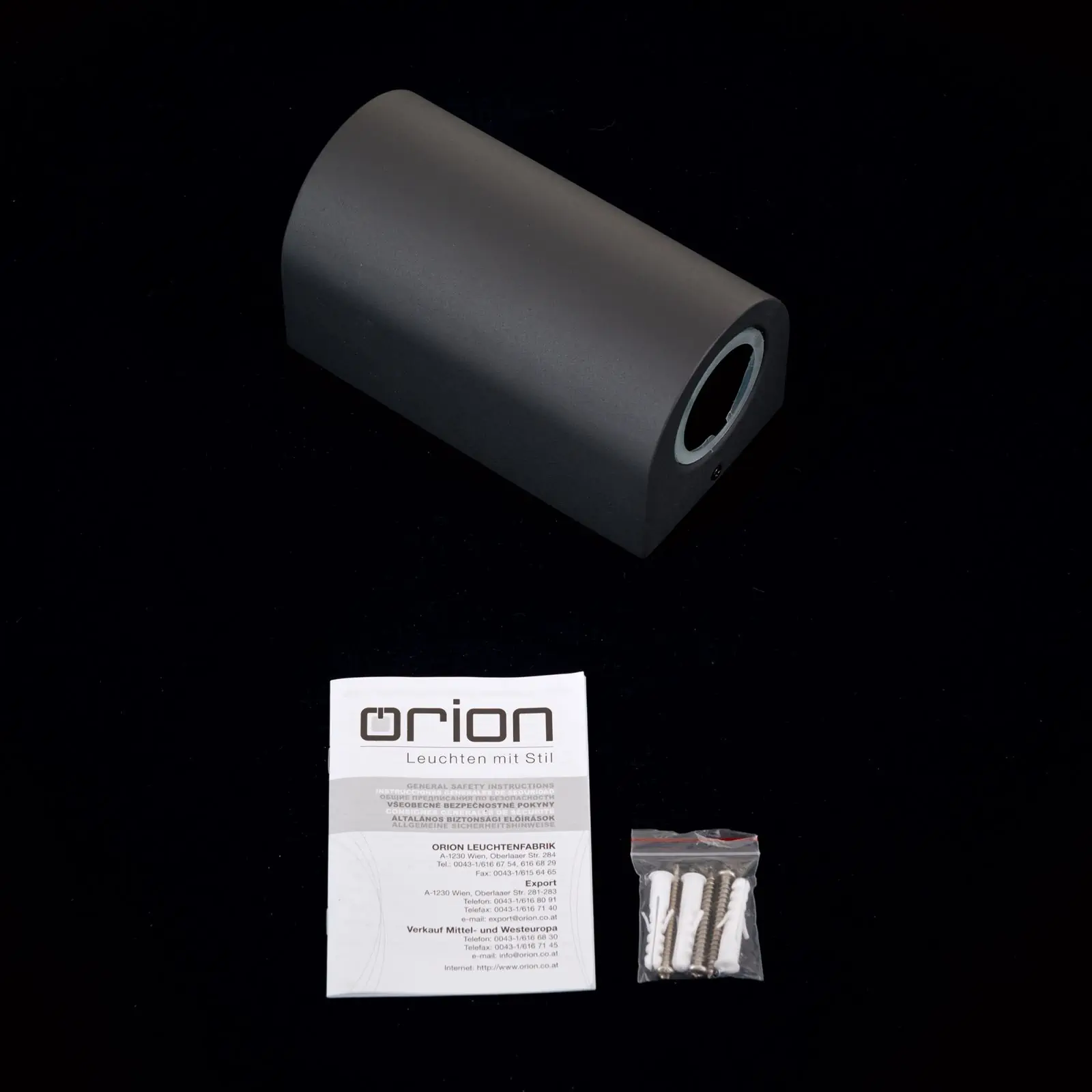 Spoljna zidna lampa LAURENZ, usmerena nagore i nadole, antracit - 8