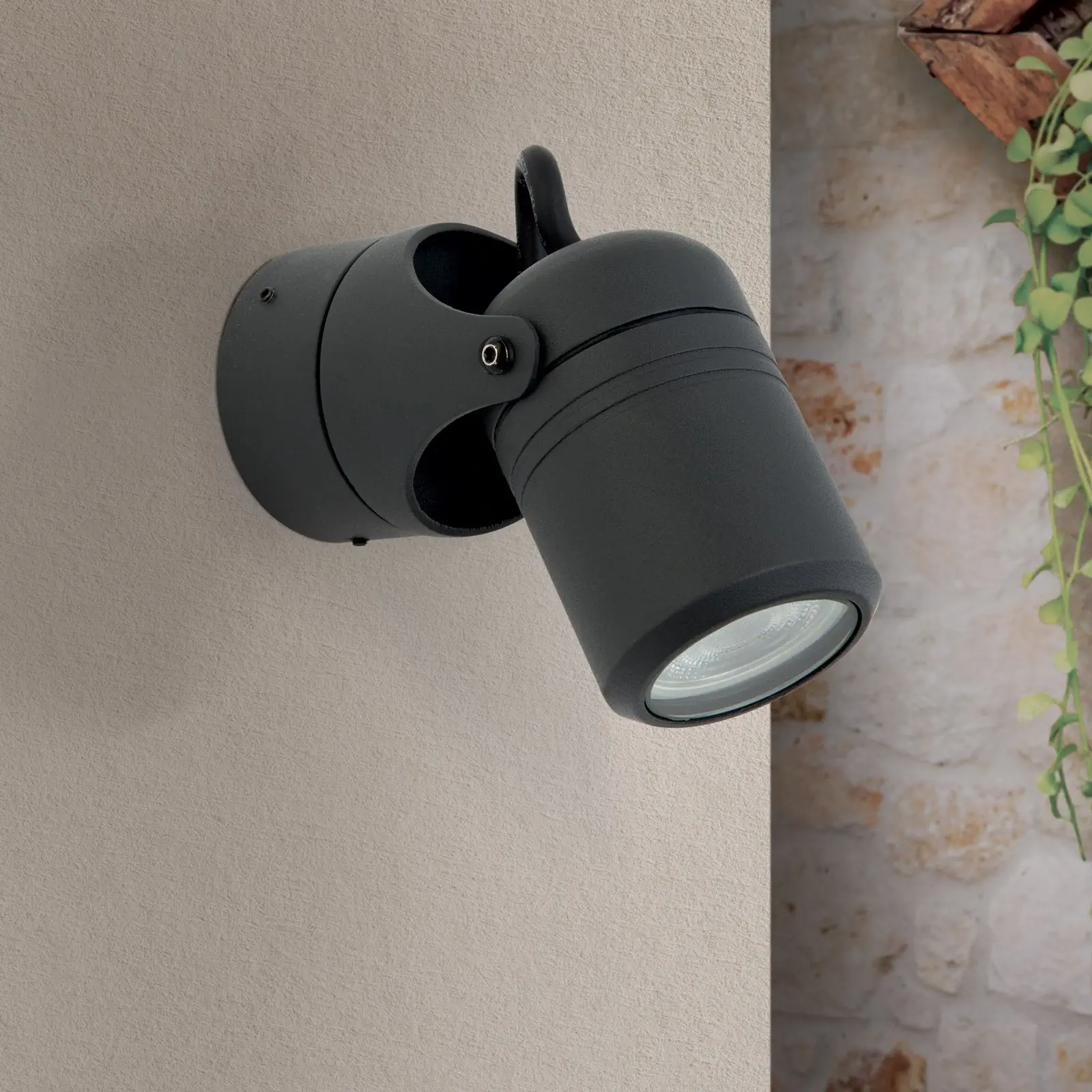 Spoljašnja zidna spot lampa VISION, 1 spot, antracit - 3