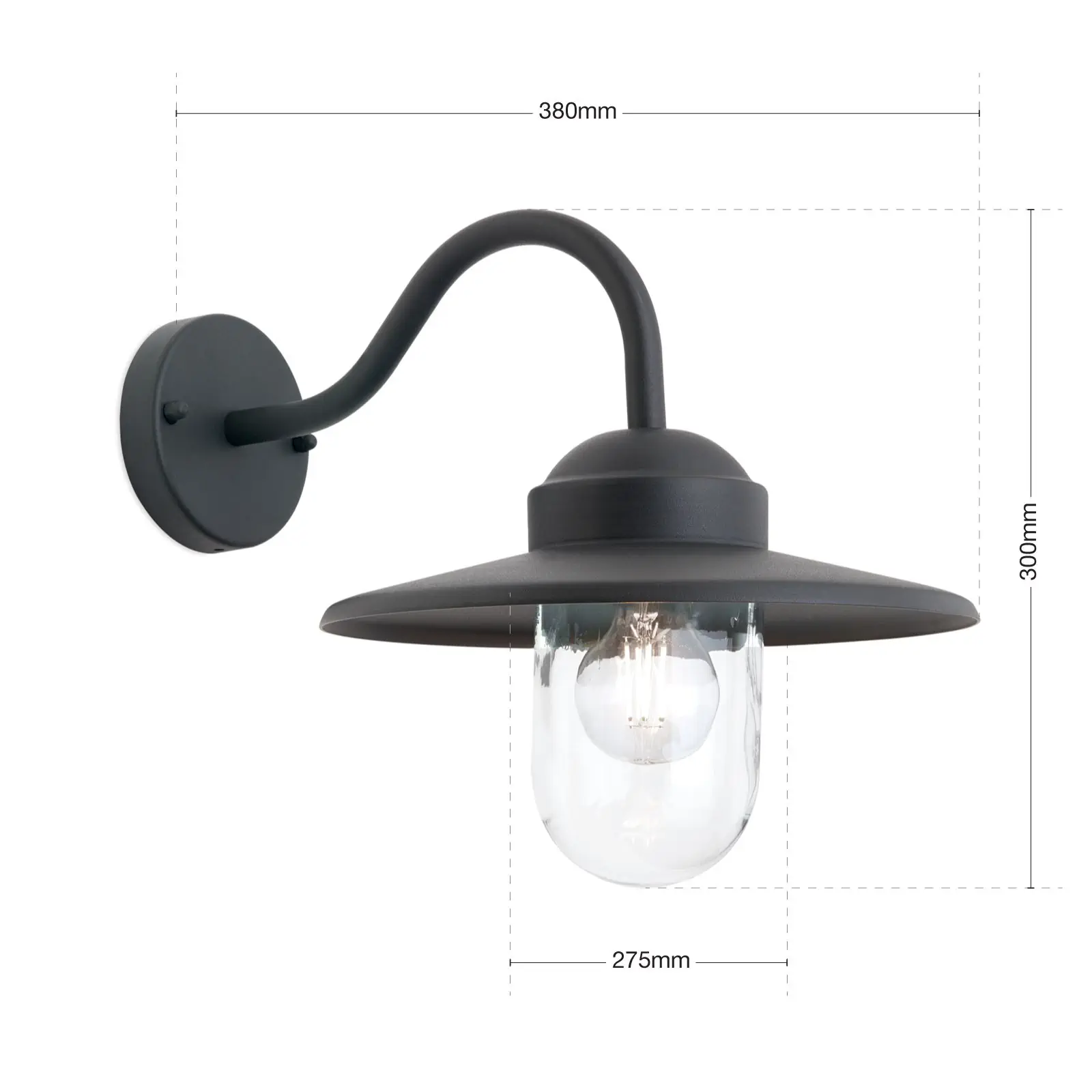 Spoljašnja zidna lampa EDWARD, antracit - 7
