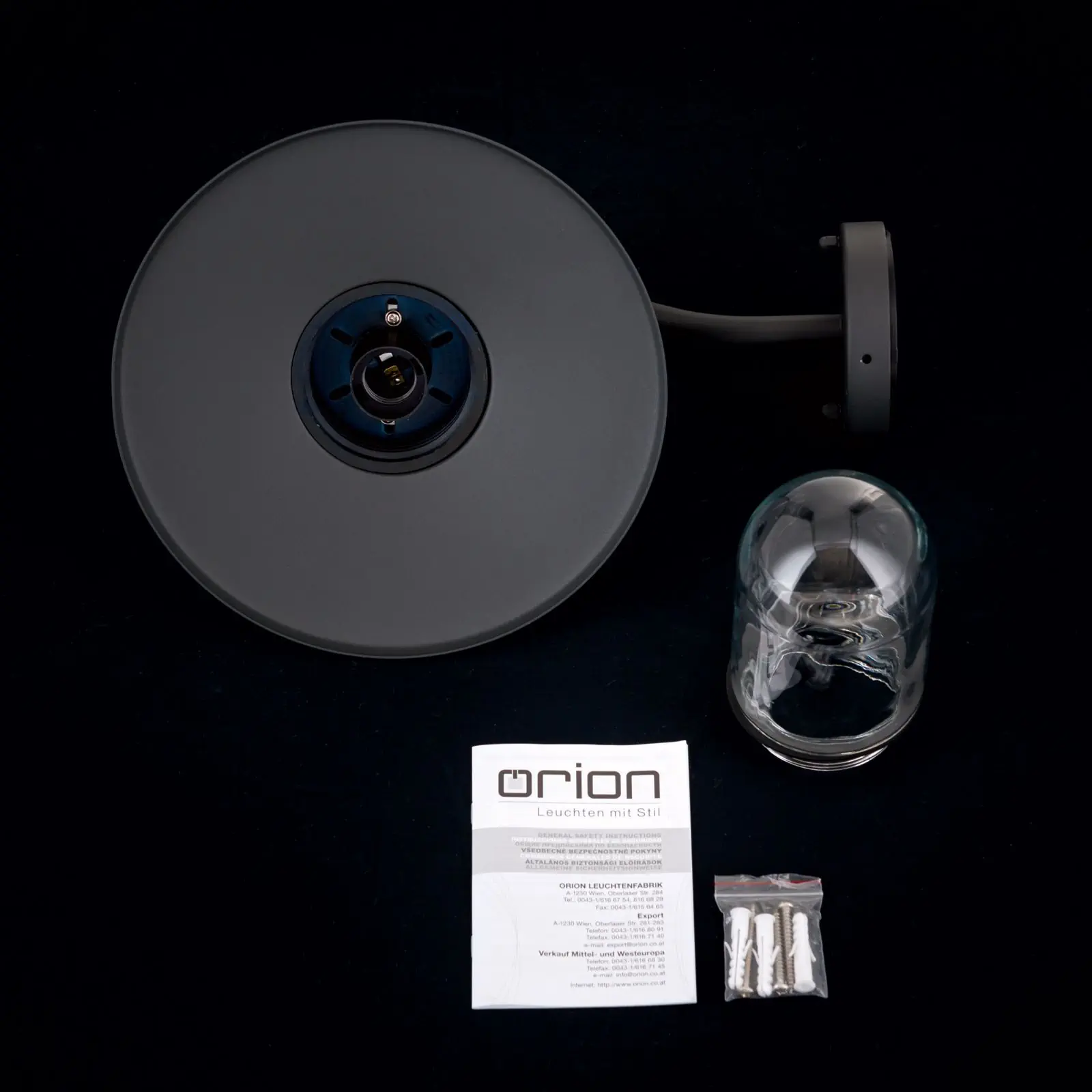 Spoljašnja zidna lampa EDWARD, antracit - 8