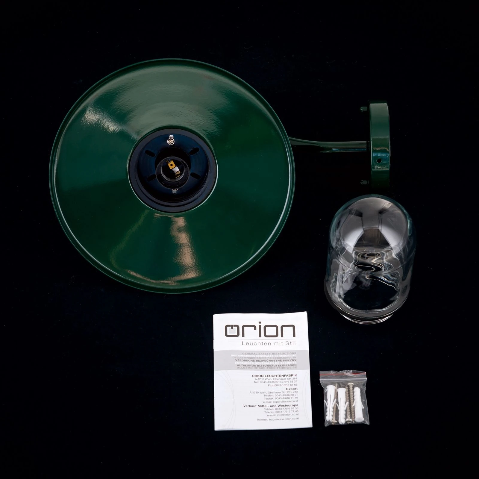 Spoljašnja zidna lampa EDWARD, tamno zelena - 8