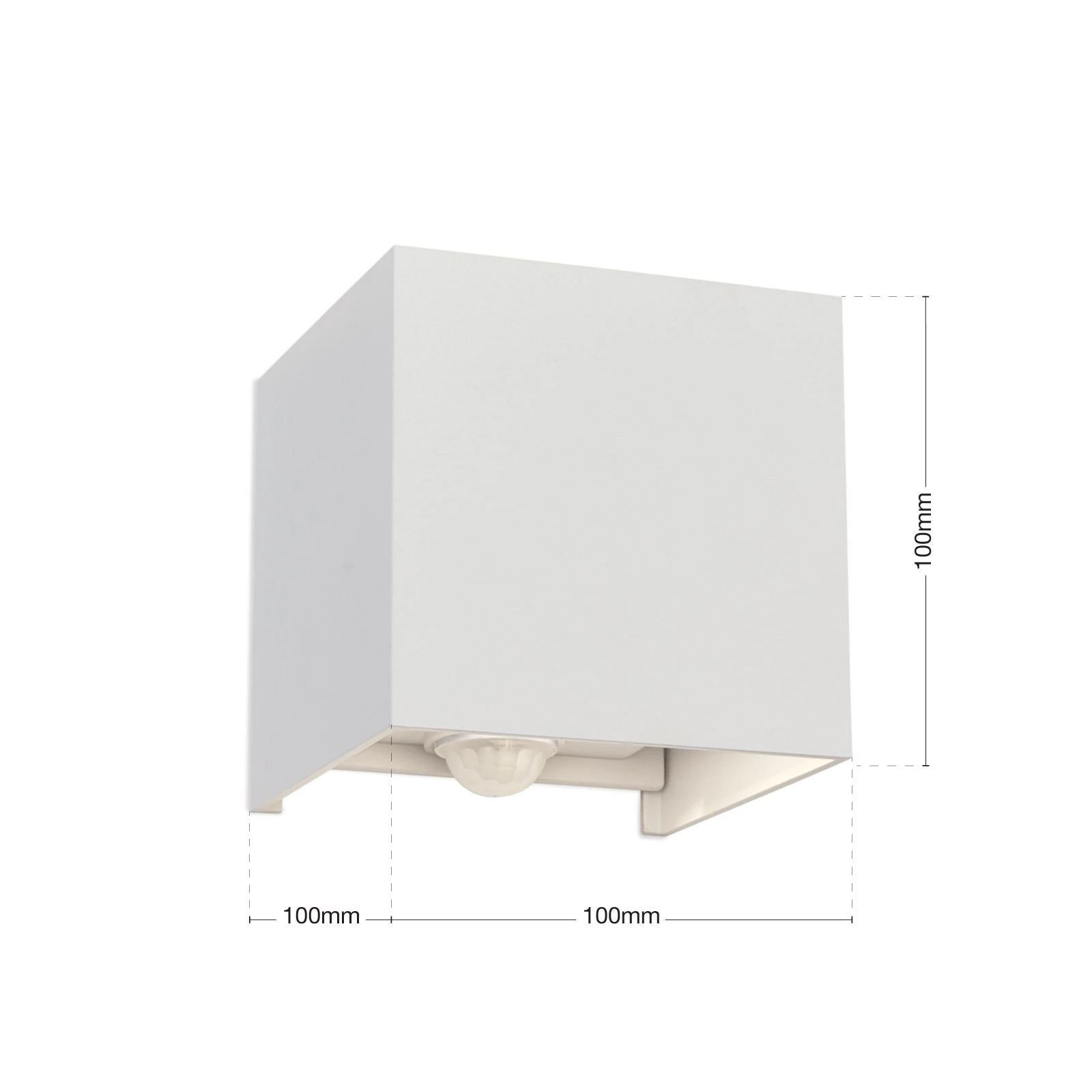 LED spoljašnja zidna lampa CUBE-S, bela, senzor pokreta i sumraka - 7