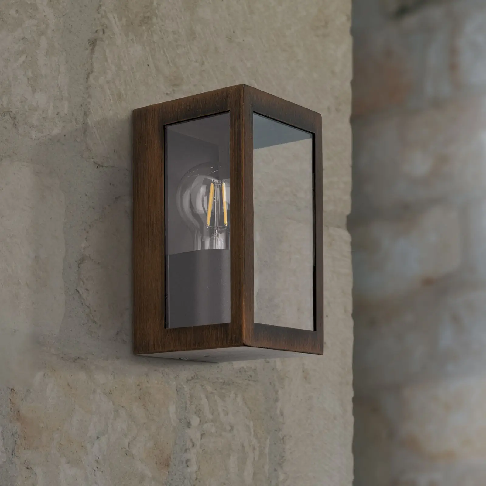 Spoljašnja zidna lampa LUMINA, rđasta - 3