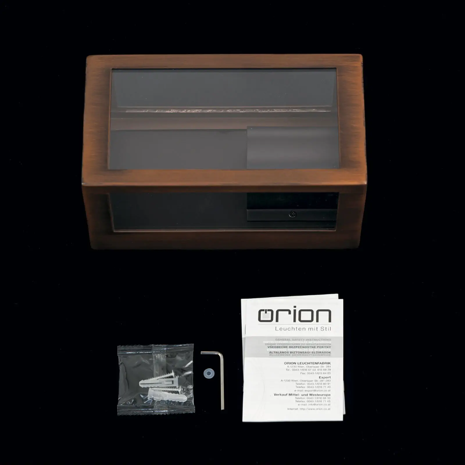 Spoljašnja zidna lampa LUMINA, rđasta - 8