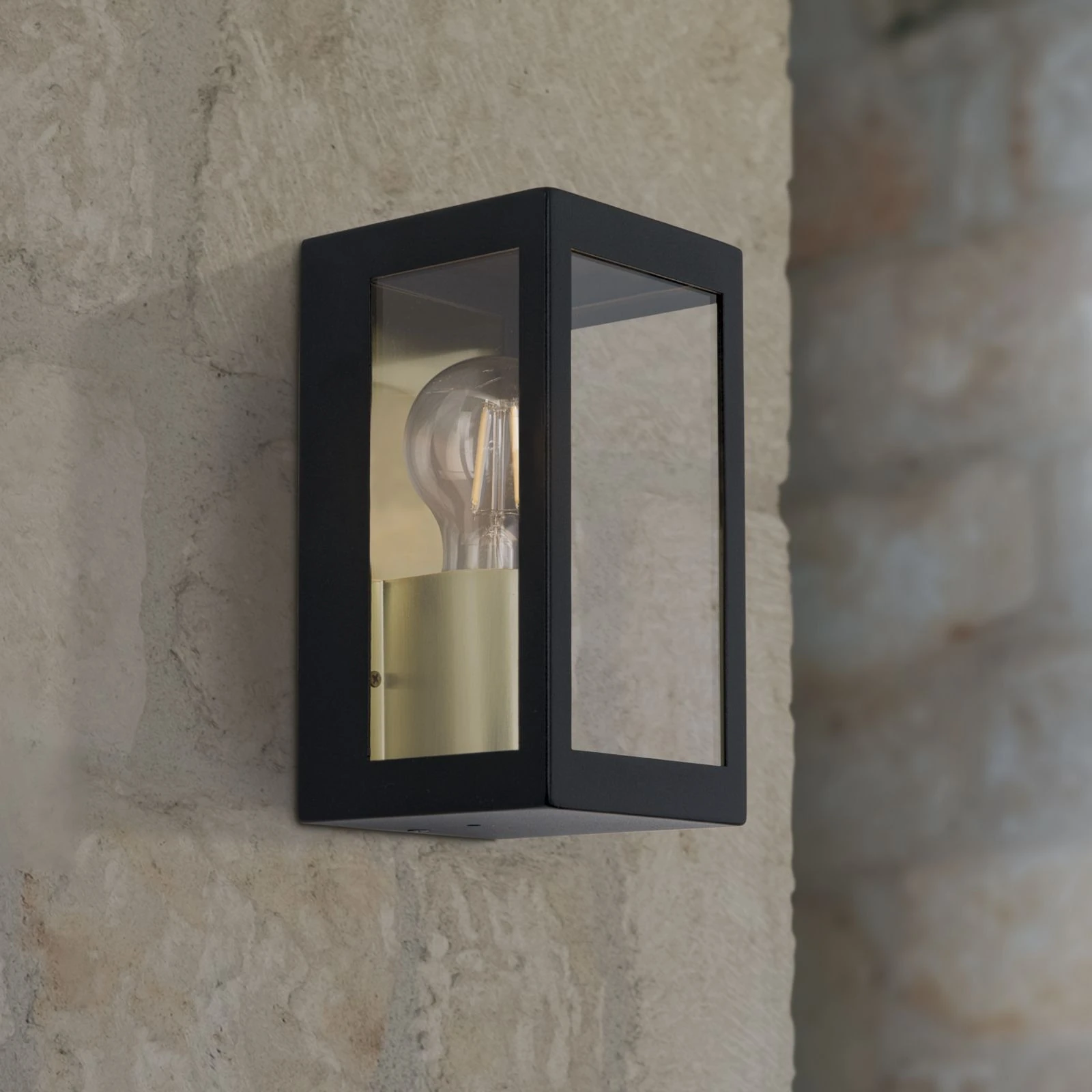 Spoljašnja zidna lampa LUMINA, crni mesing - 3