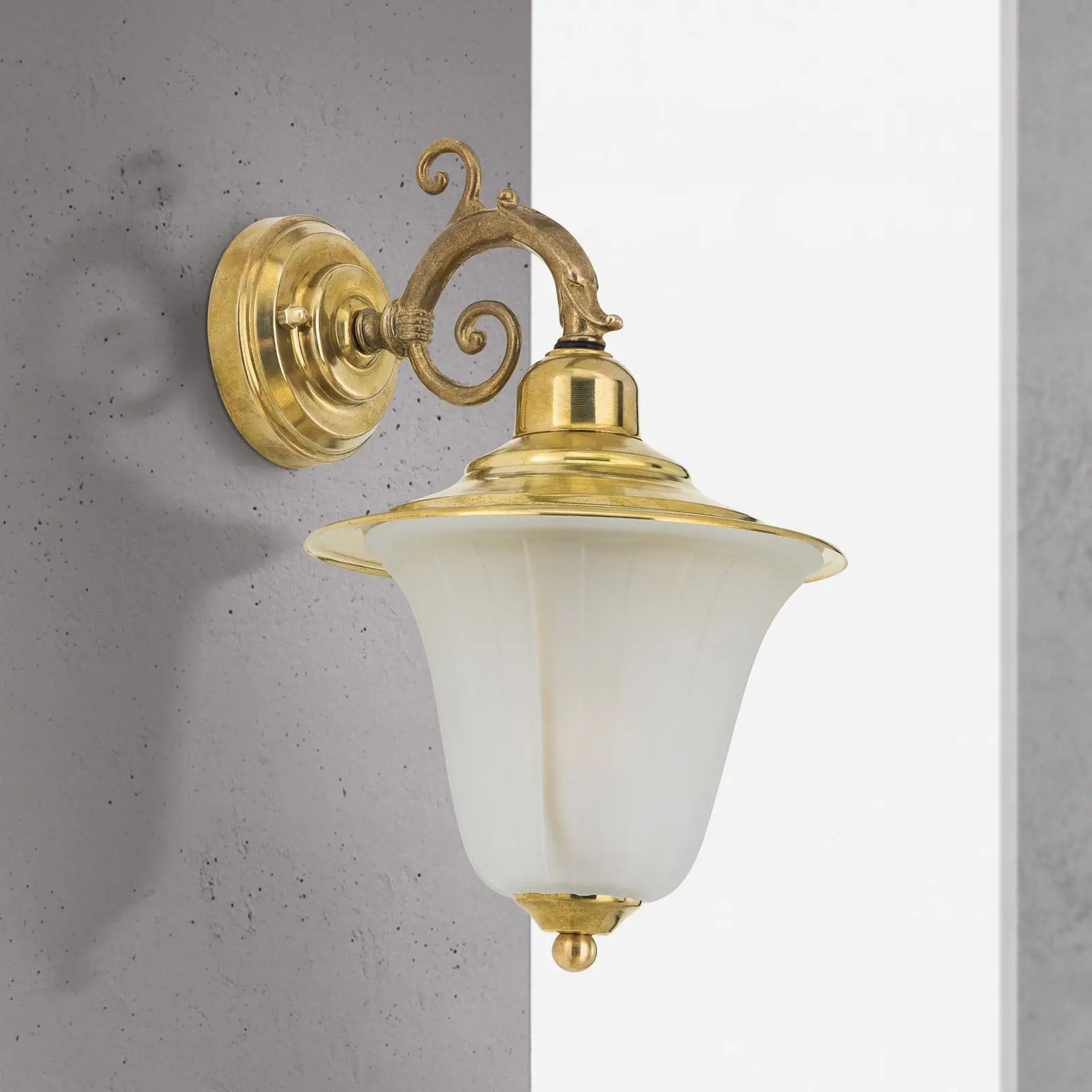 Spoljašnja zidna lampa YARD, sirovi mesing, usmerena nadole - 3