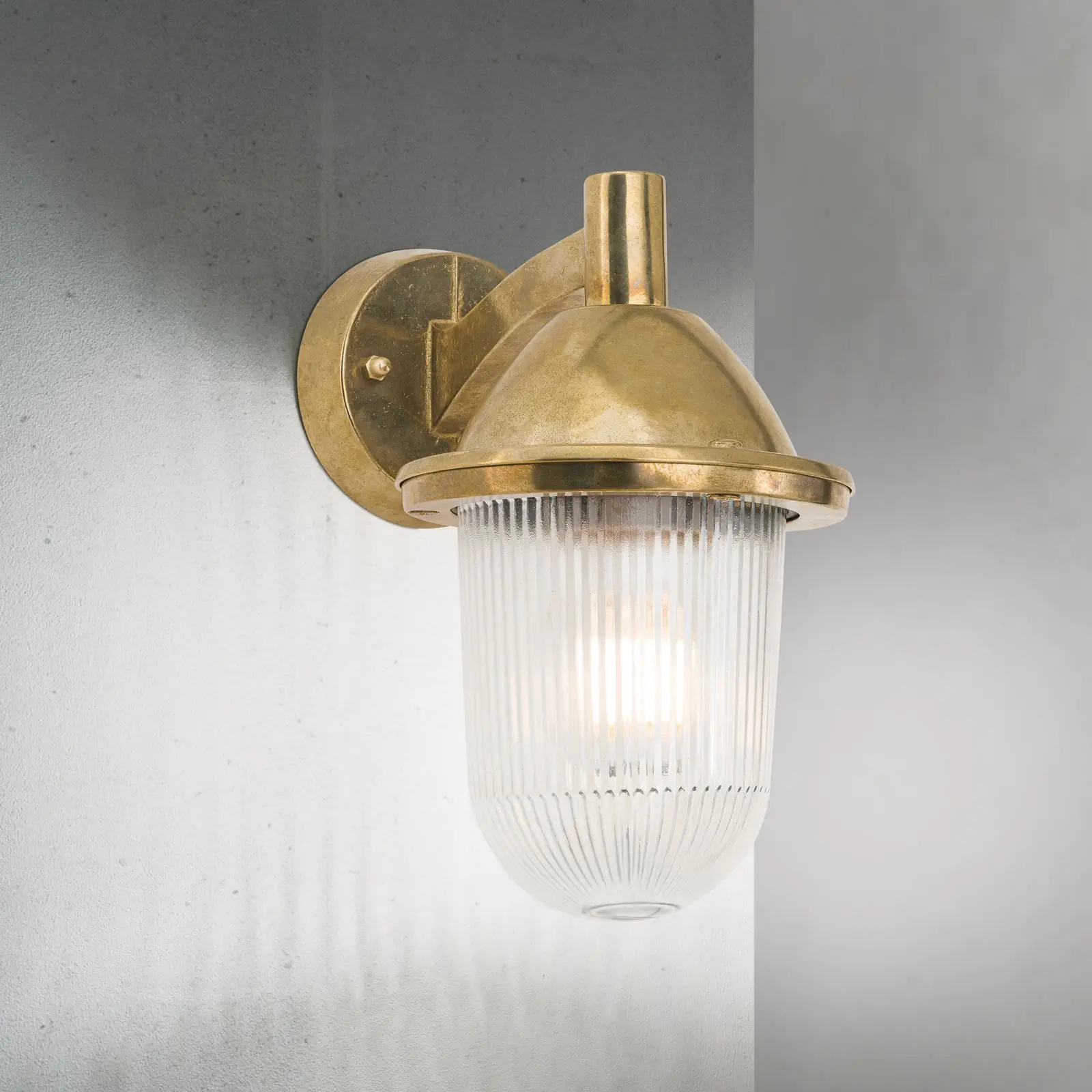 Spoljašnja zidna lampa YORK, sirovi mesing, usmerena nadole - 2