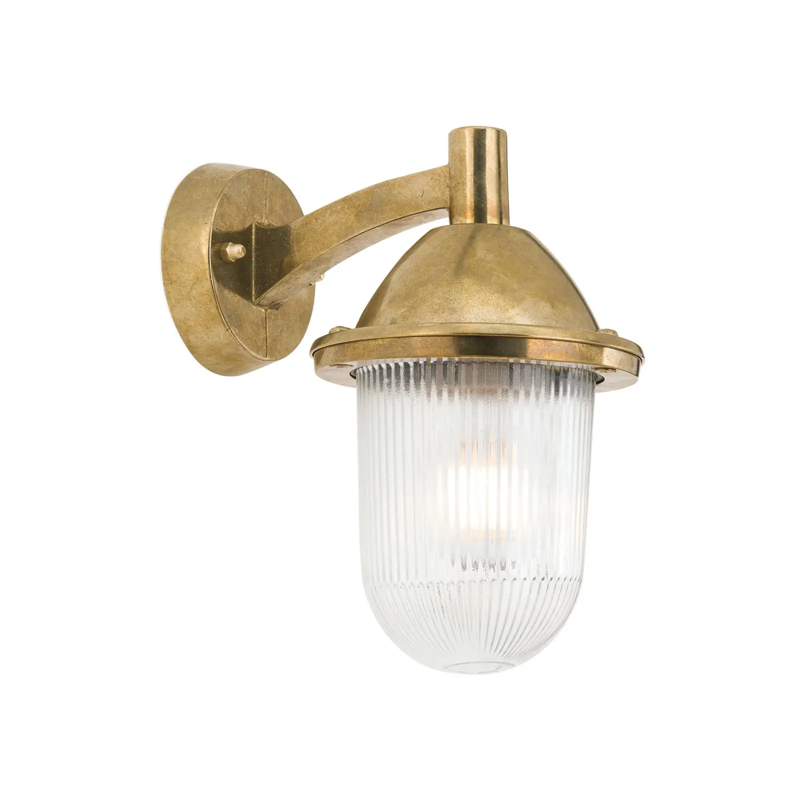 Spoljašnja zidna lampa YORK, sirovi mesing, usmerena nadole - 4