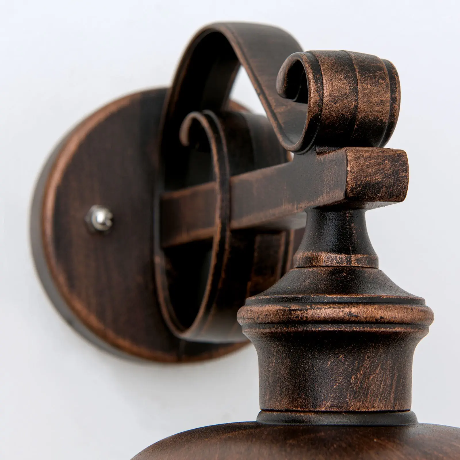 Spoljašnja lampa KENZO, crno-bakarna, usmerena nadole - 6