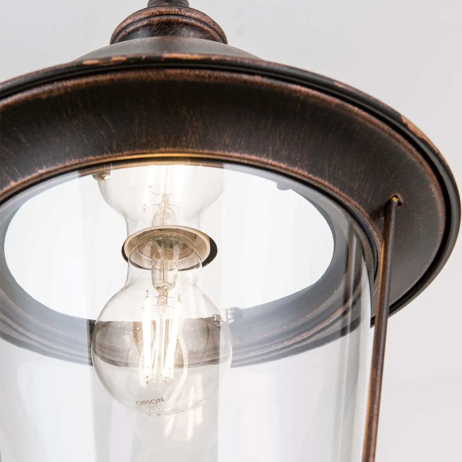 Spoljašnja lampa KENZO, crno-bakarna, usmerena nadole - 6