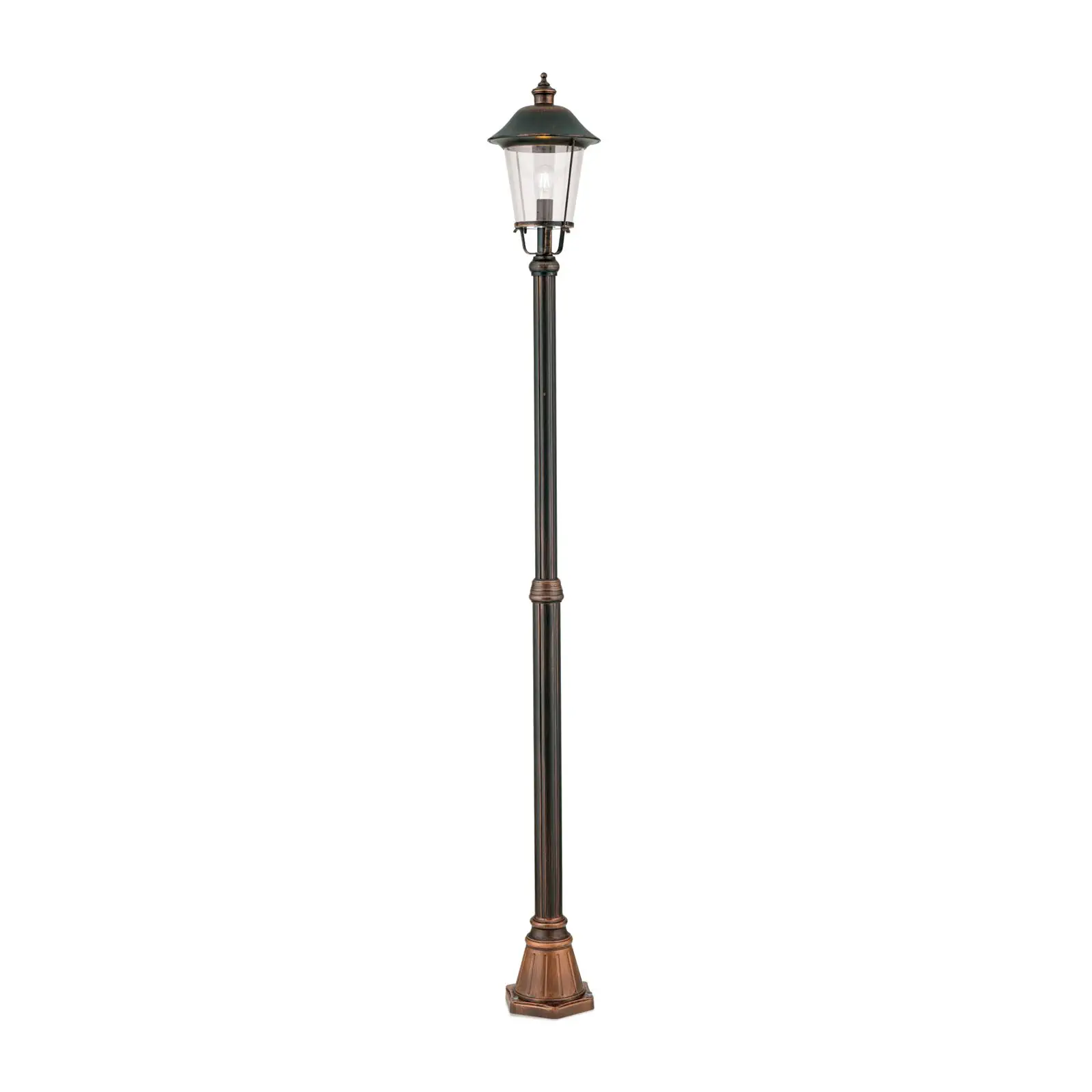 Spoljašnja stubna lampa KENZO, crno-bakarna, H216 cm - 4