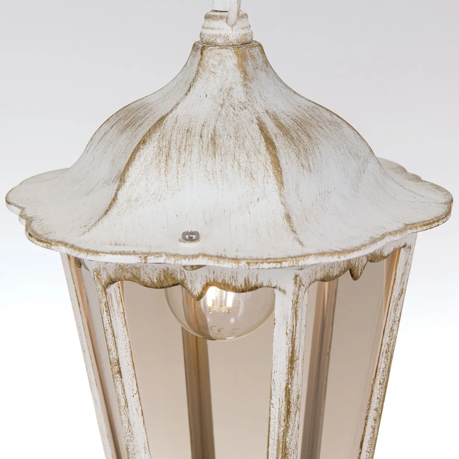 Spoljašnja viseća lampa PUCHBERG, belo-zlatna - 6