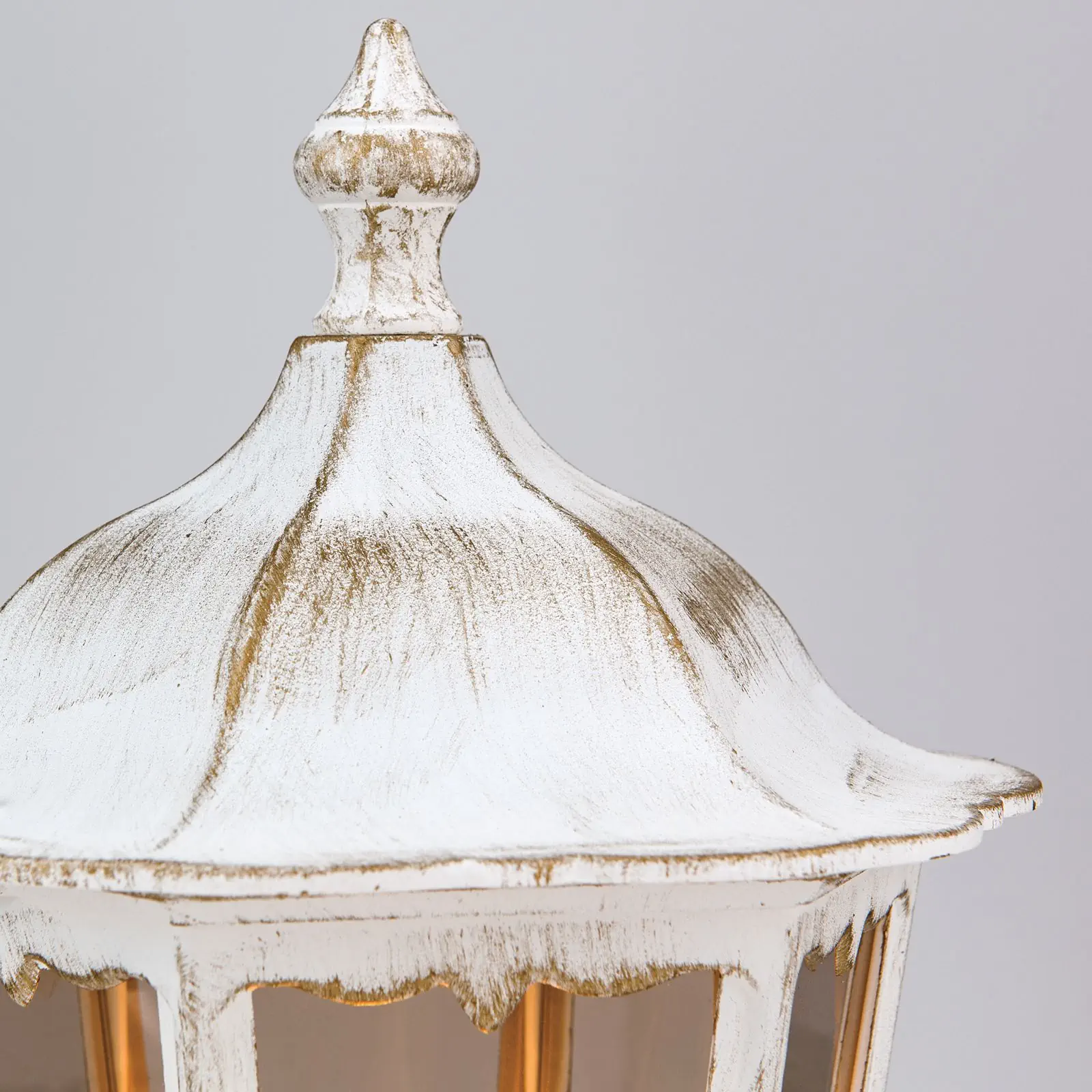 Spoljašnja stubna lampa PUCHBERG, belo-zlatna, H53 cm - 5