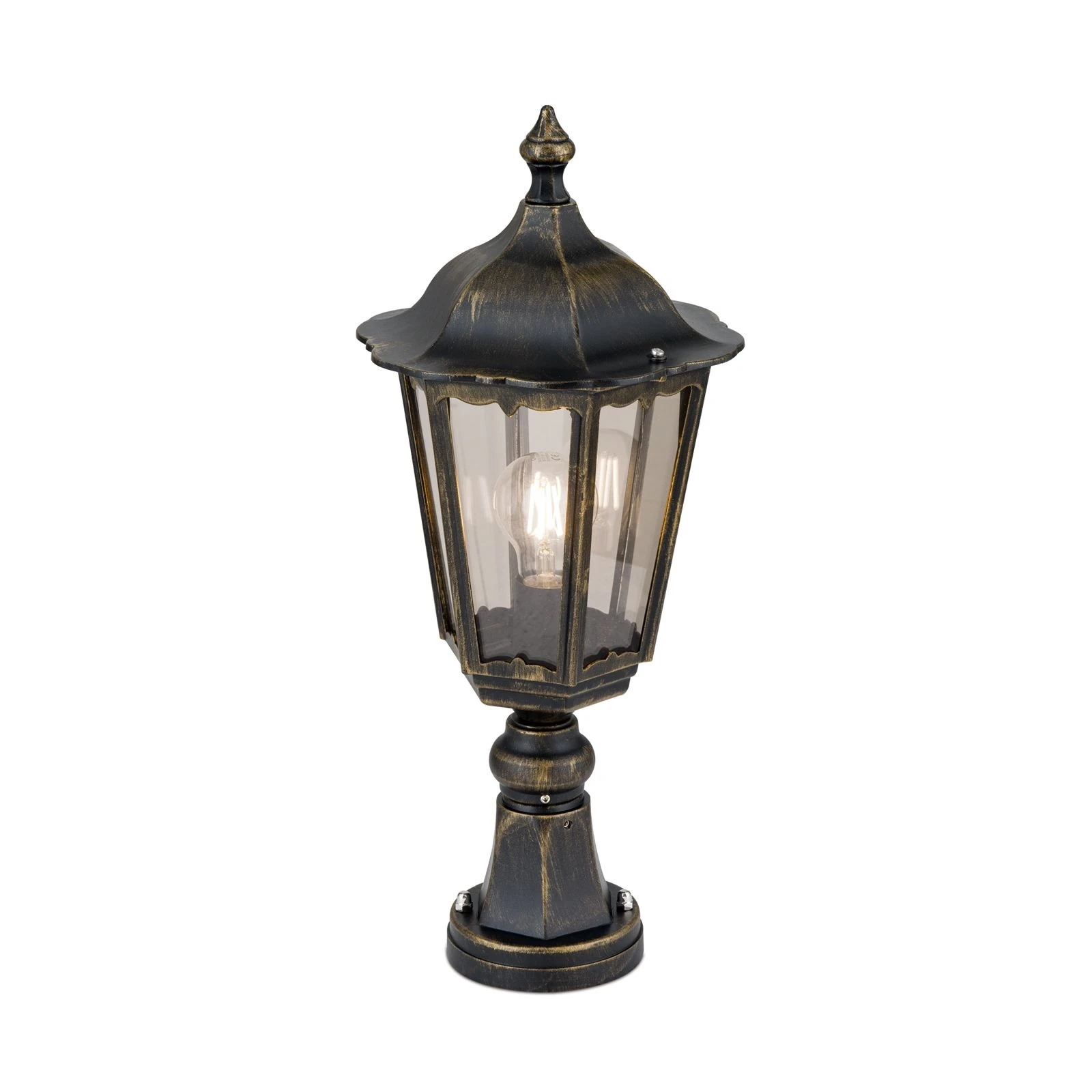 Spoljašnja stubna lampa PUCHBERG, crno-zlatna, visina 53 cm - 4