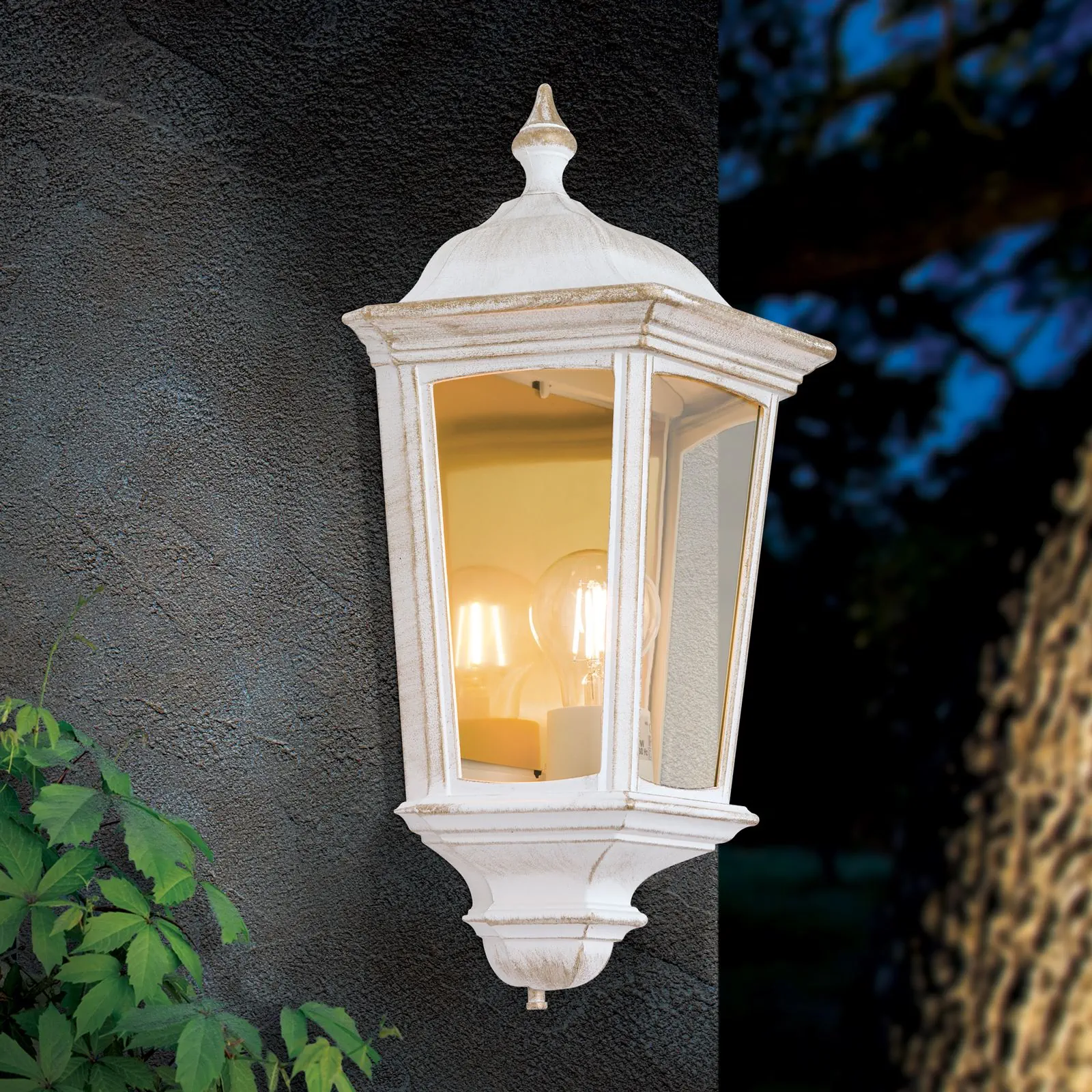 Spoljašnja zidna lampa PUCHBERG, belo-zlatna - 2