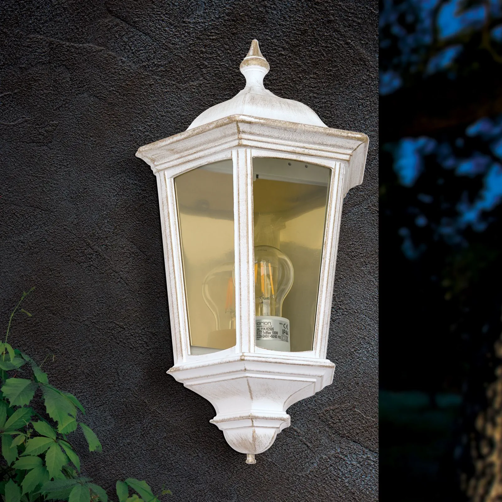 Spoljašnja zidna lampa PUCHBERG, belo-zlatna - 3