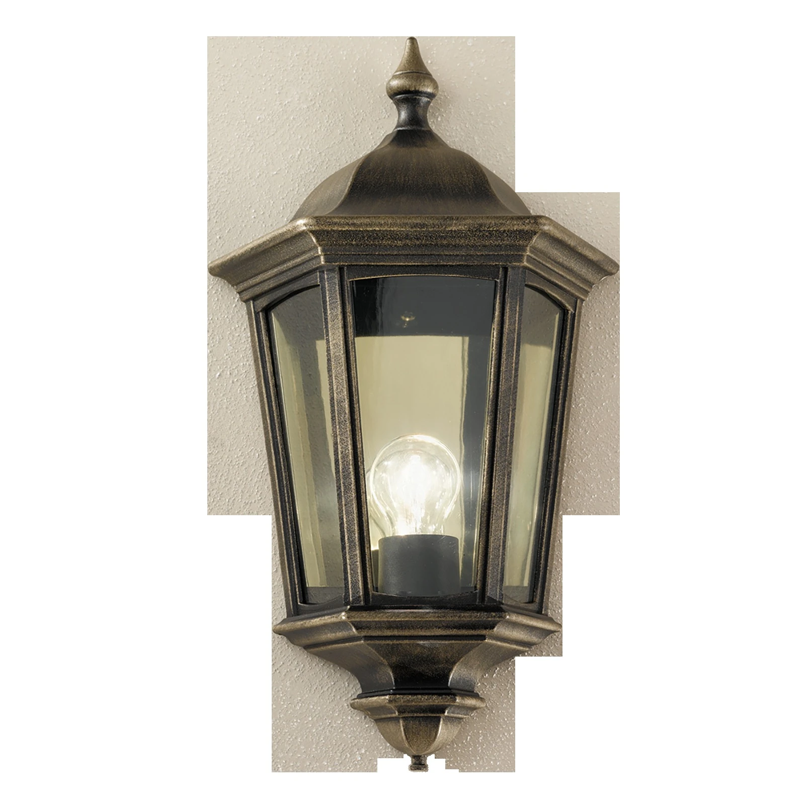 Spoljašnja zidna lampa PUCHBERG, crno-zlatna - 2