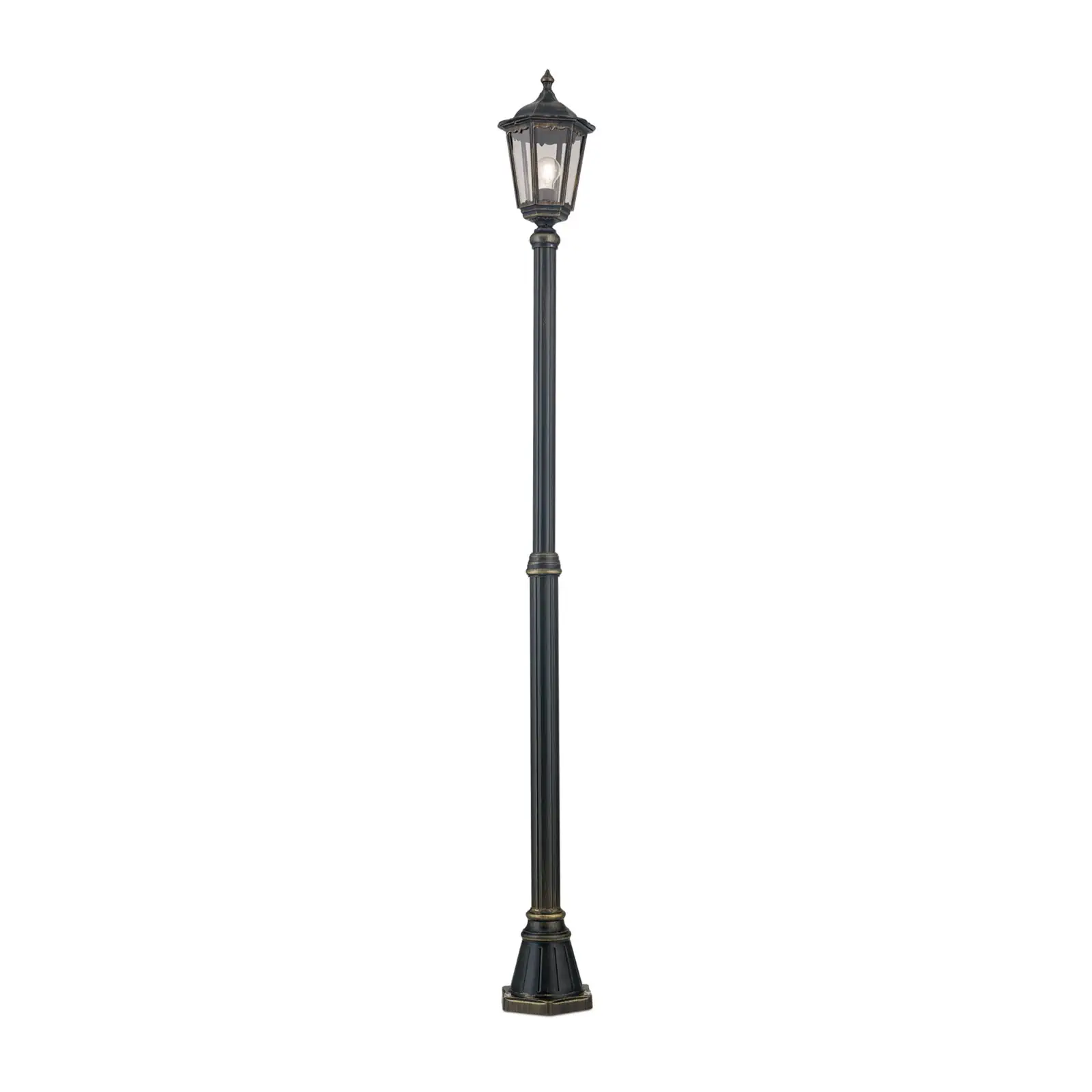 Spoljašnja stubna lampa PUCHBERG, crno-zlatna, H211 cm - 4