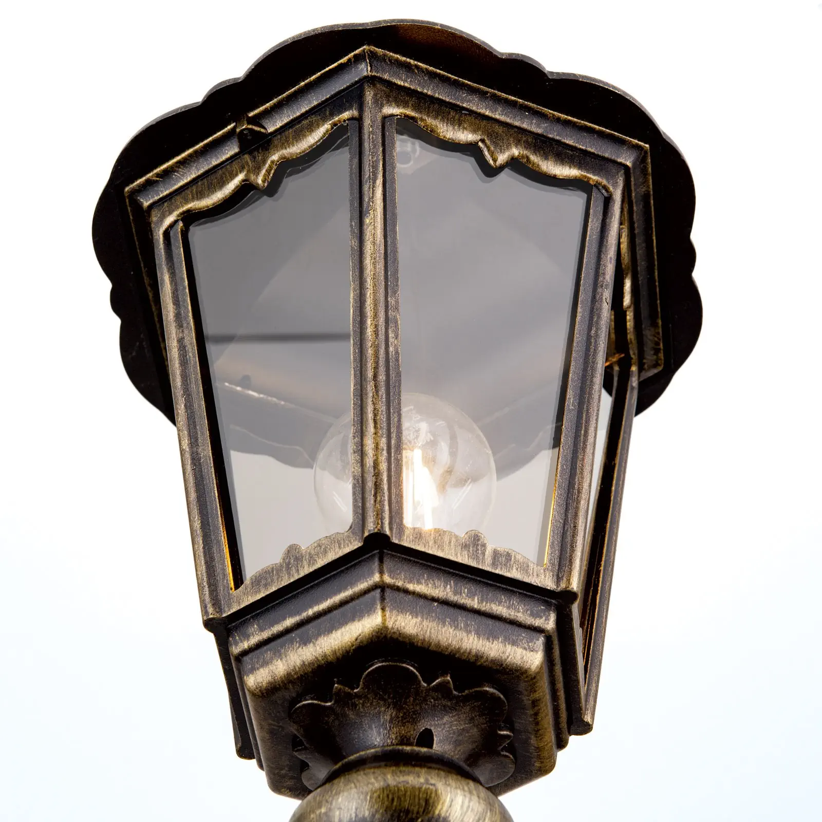 Spoljašnja stubna lampa PUCHBERG, crno-zlatna, H211 cm - 5