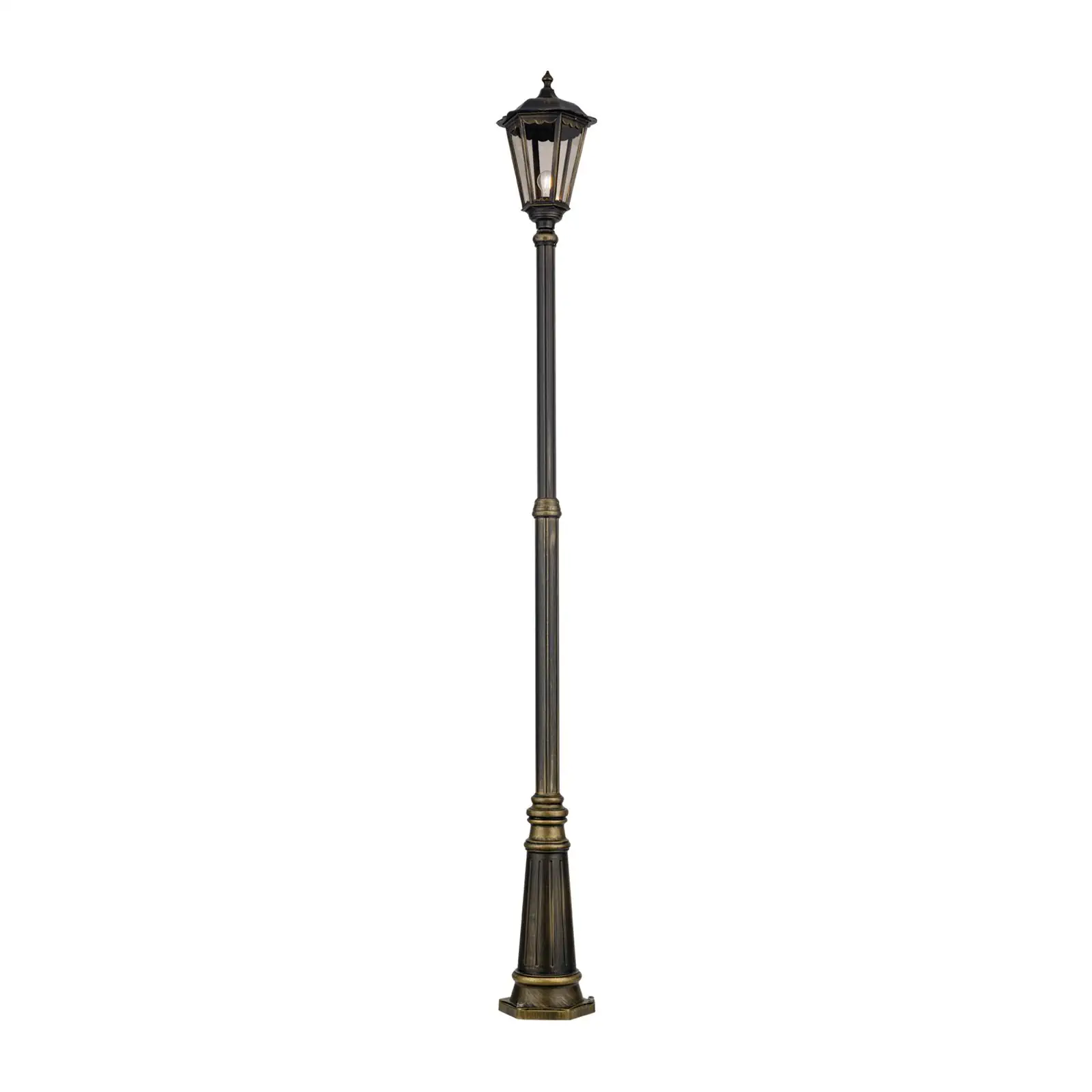 Spoljašnja stubna lampa PUCHBERG, crno-zlatna, H249 cm - 4