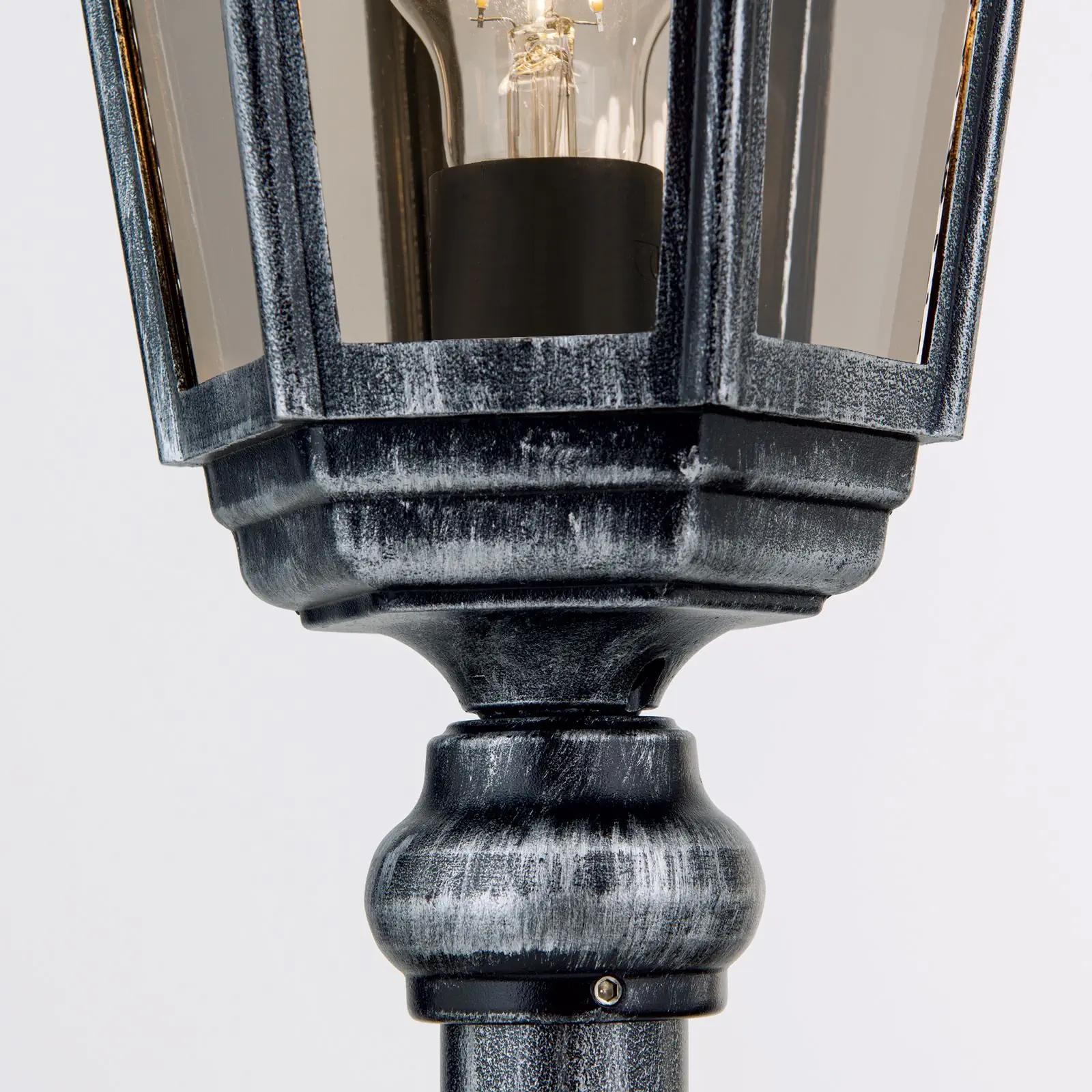 Spoljašnja lampa HERMINE, crno-srebrna, H116 cm - 6