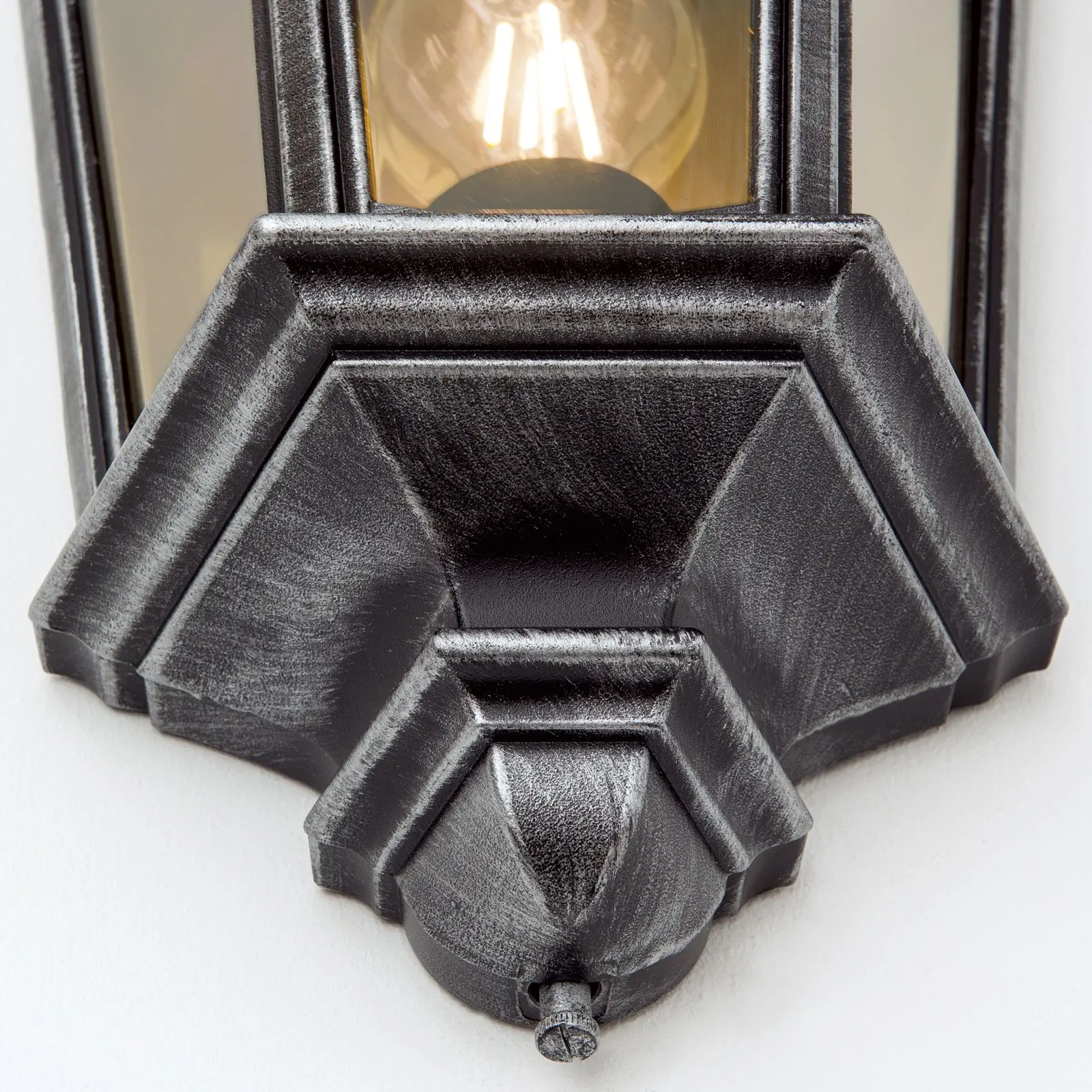 Spoljašnja zidna lampa HERMINE, crno-srebrna - 6