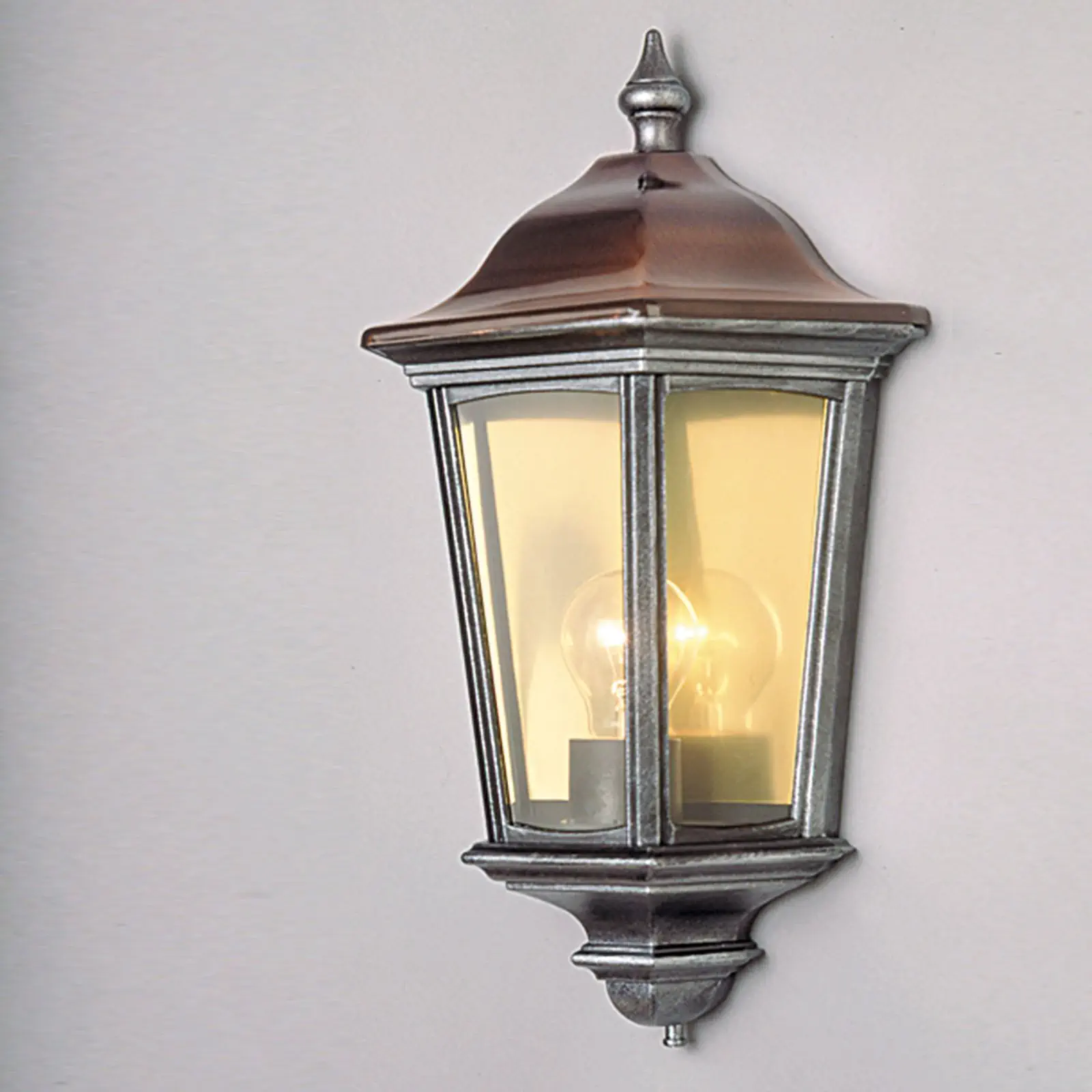 Spoljašnja zidna lampa HERMINE, crno-srebrna - 9