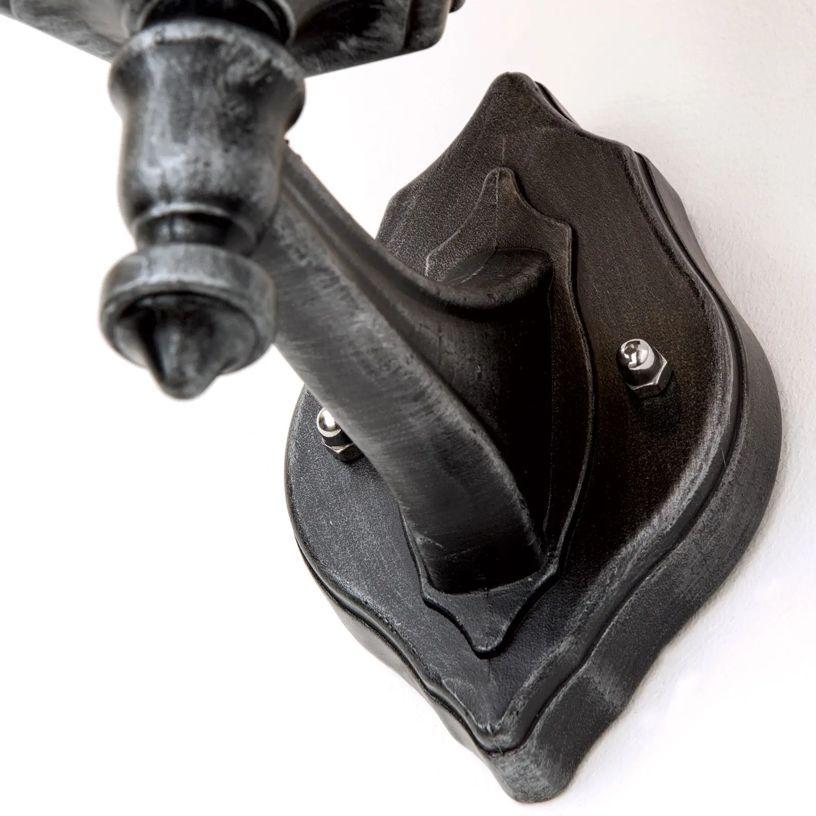 Spoljašnja zidna lampa HERMINE, crno-srebrna, usmerena nagore - 5