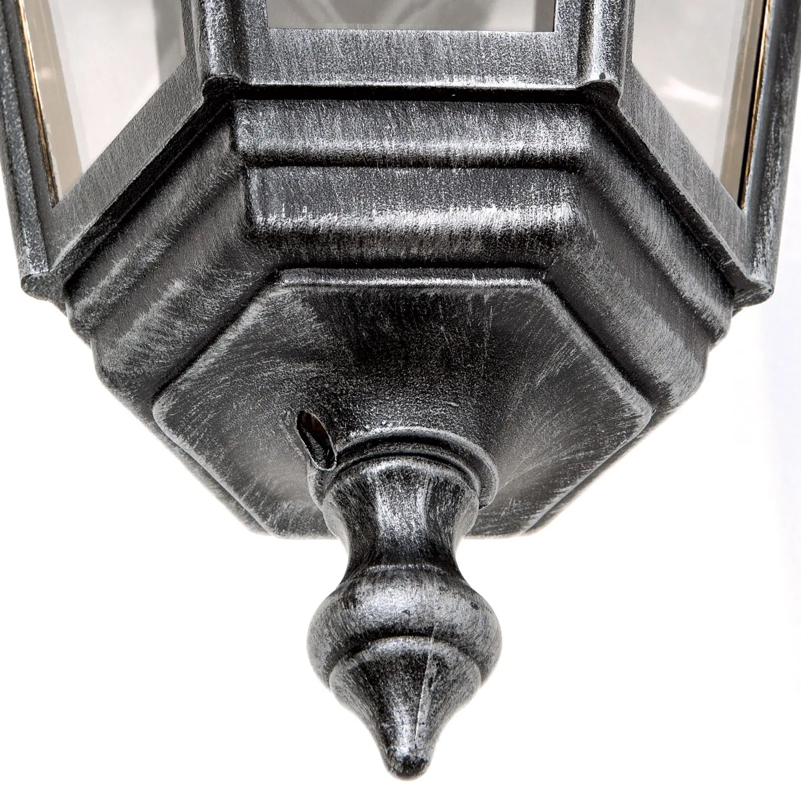 Spoljašnja zidna lampa HERMINE, crno-srebrna, usmerena nadole - 5