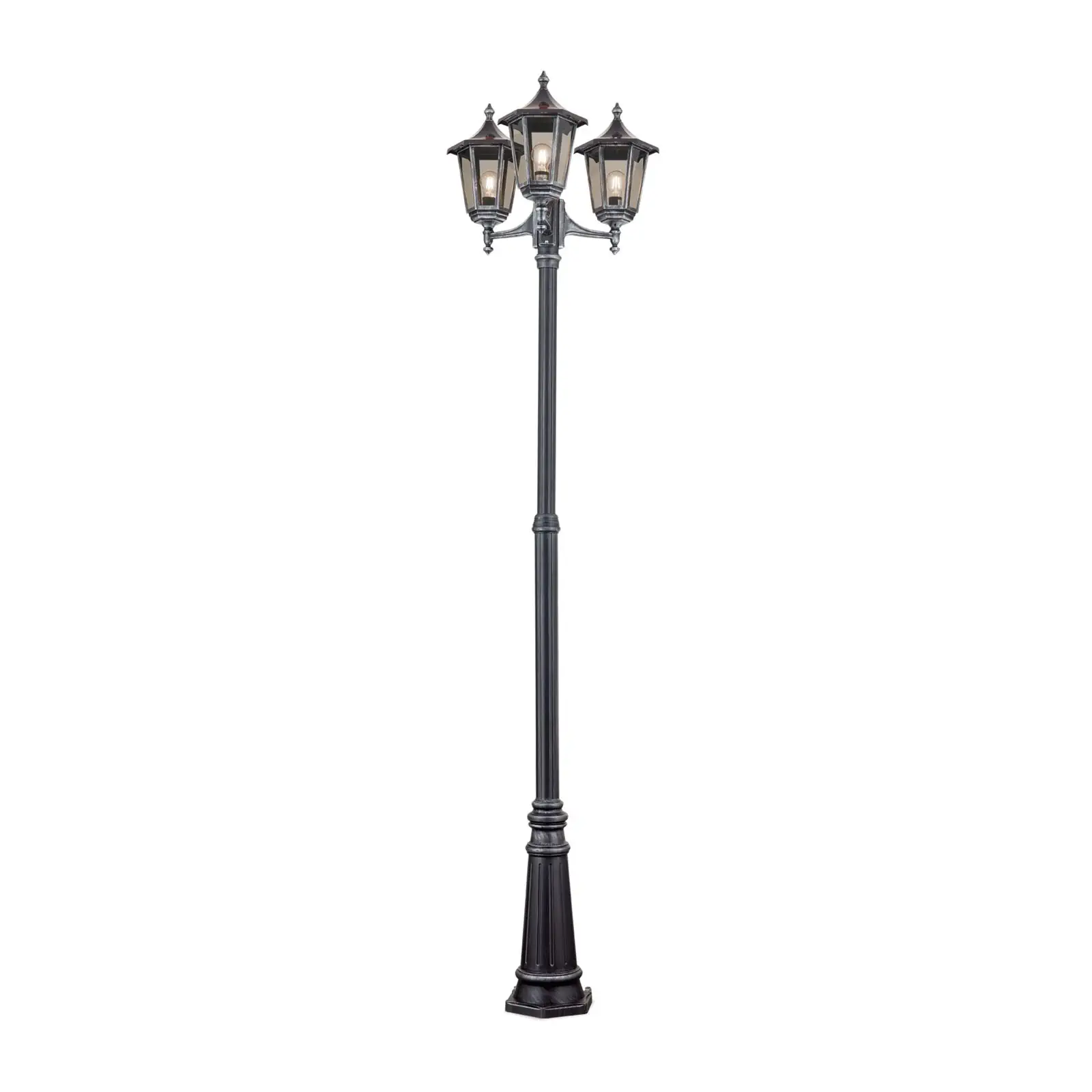 Spoljašnja stubna lampa HERMINE, crno-srebrna, H255 cm - 4