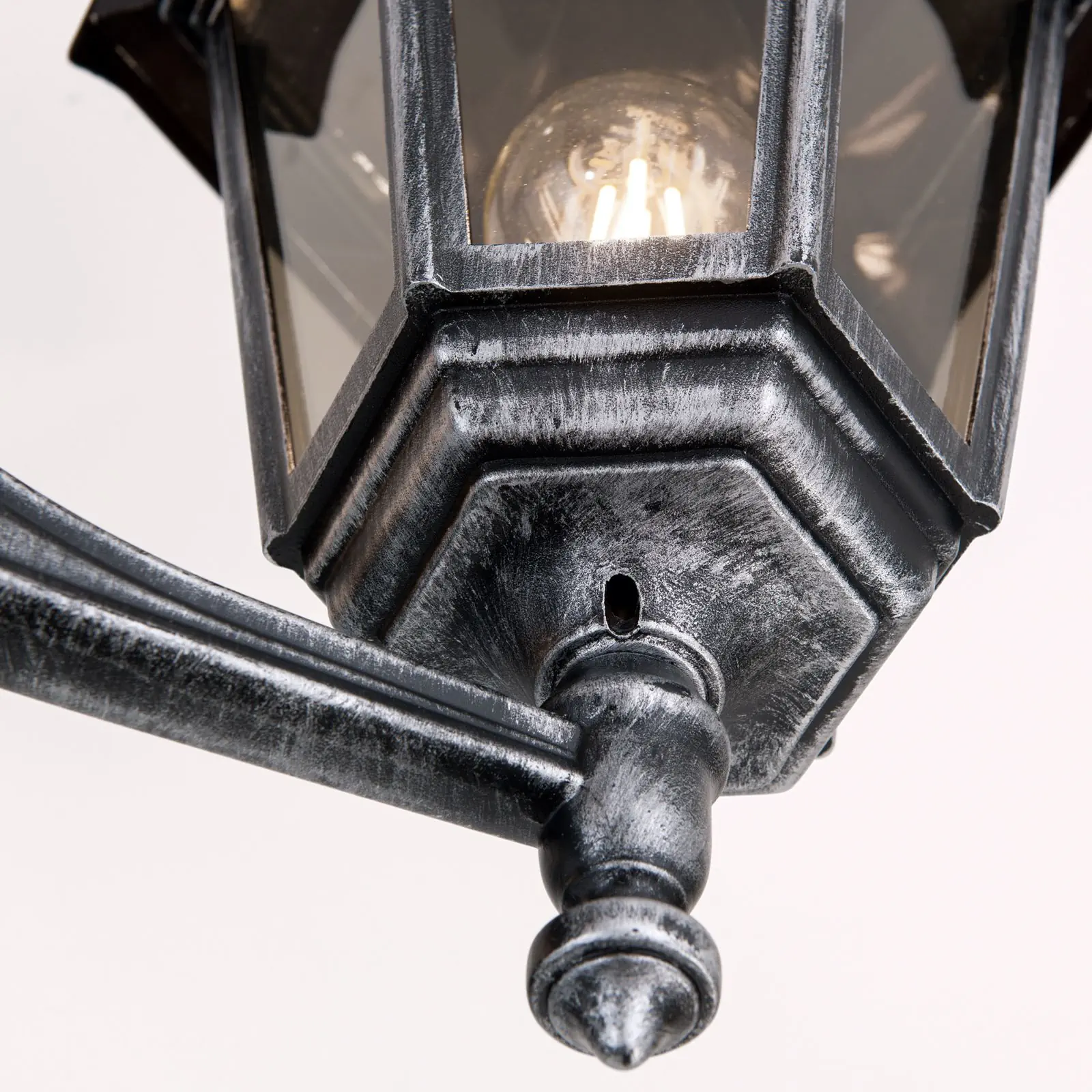 Spoljašnja stubna lampa HERMINE, crno-srebrna, H255 cm - 5