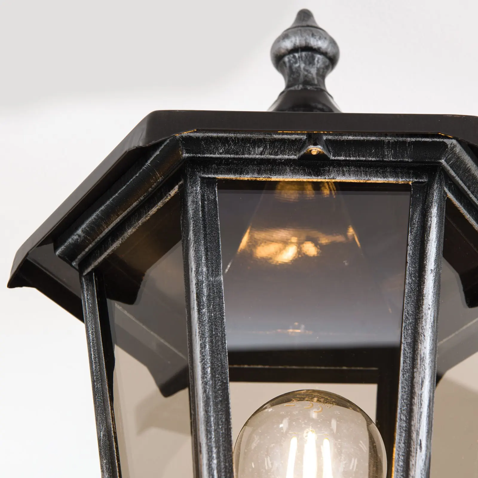 Spoljašnja stubna lampa HERMINE, crno-srebrna, H255 cm - 6