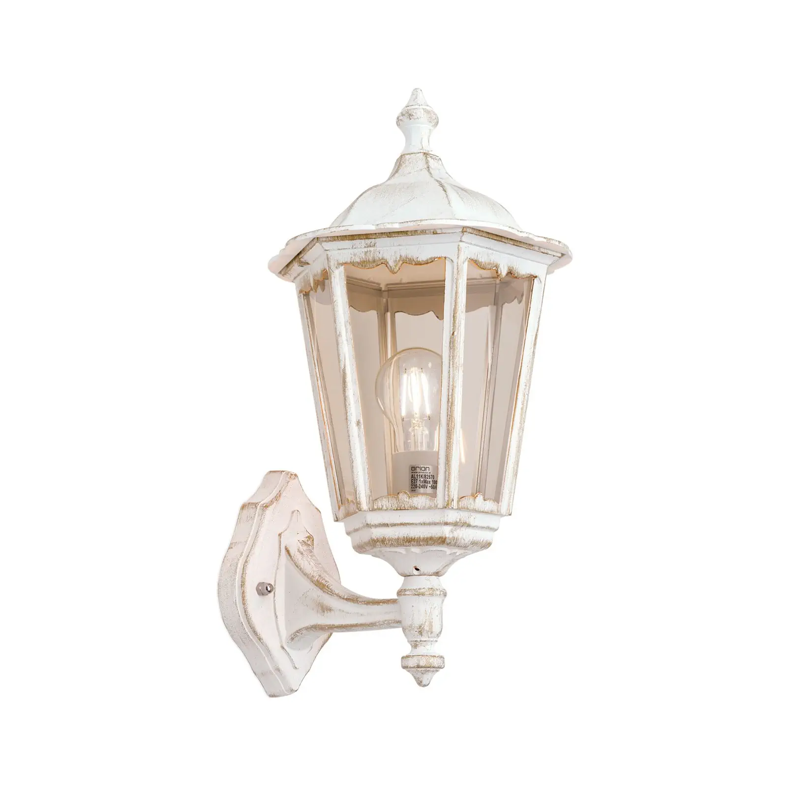 Spoljašnja zidna lampa PUCHBERG, belo-zlatna, usmerena nagore - 4