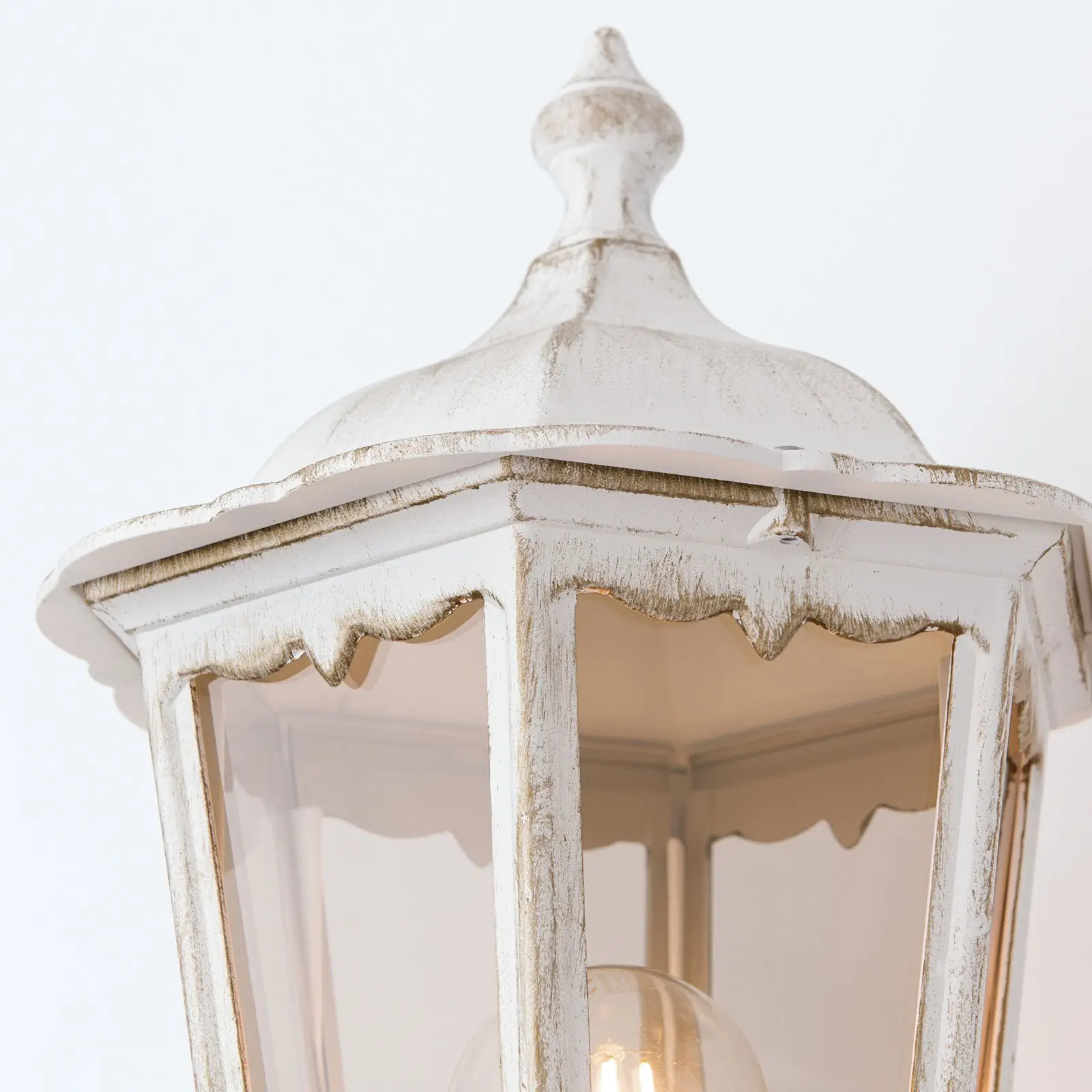 Spoljašnja zidna lampa PUCHBERG, belo-zlatna, usmerena nagore - 6