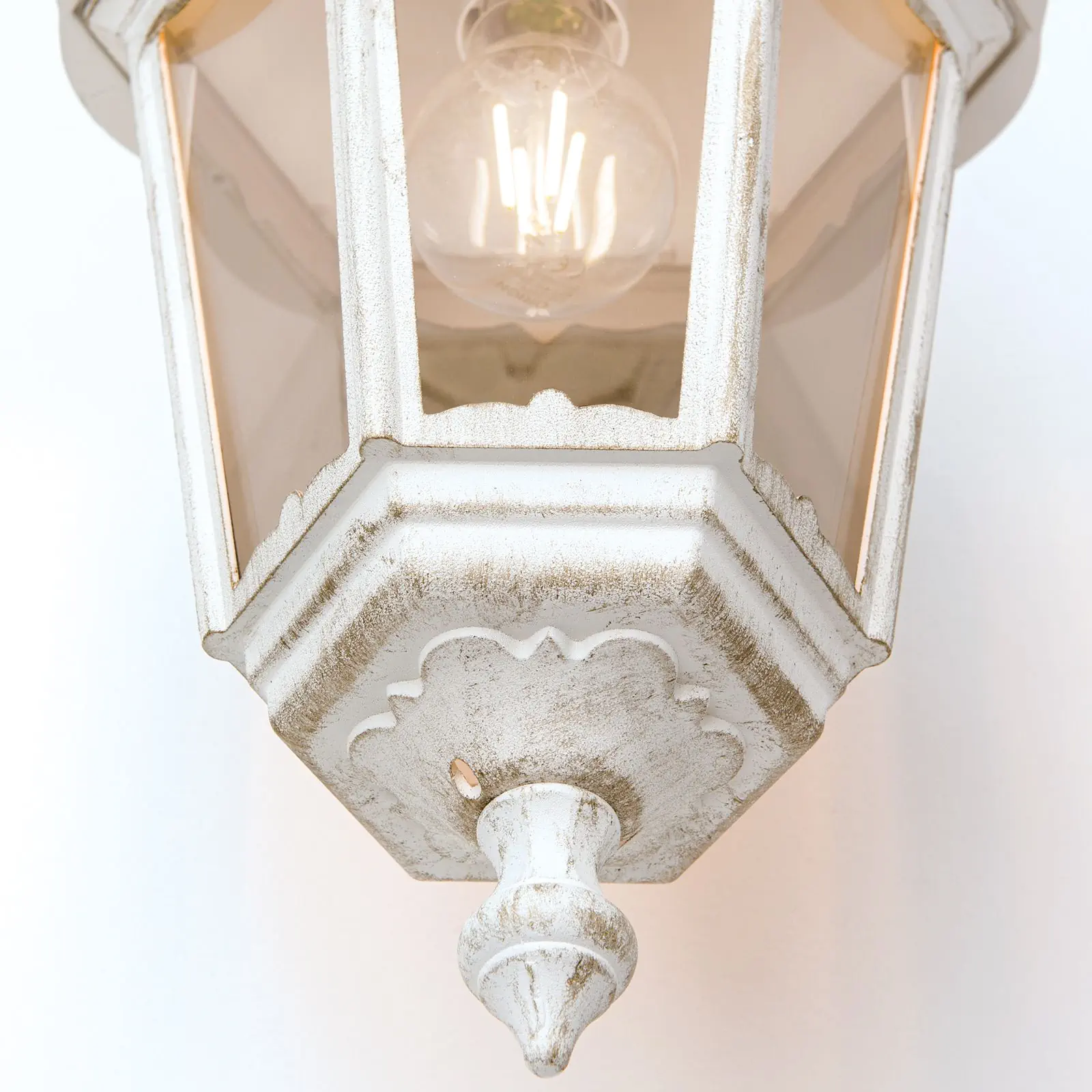 Spoljašnja zidna lampa PUCHBERG, belo-zlatna, usmerena nadole - 5