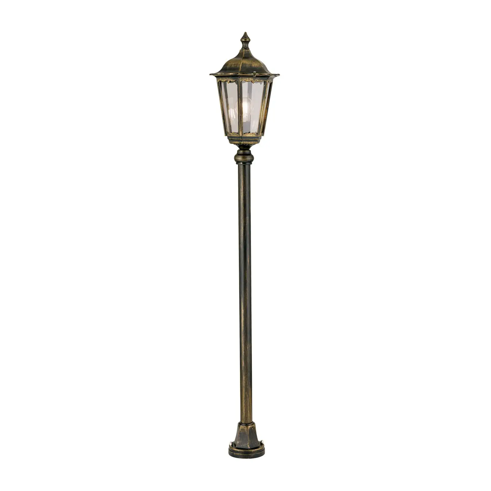 Spoljašnja stazna lampa PUCHBERG, crno-zlatna, H140 cm - 4