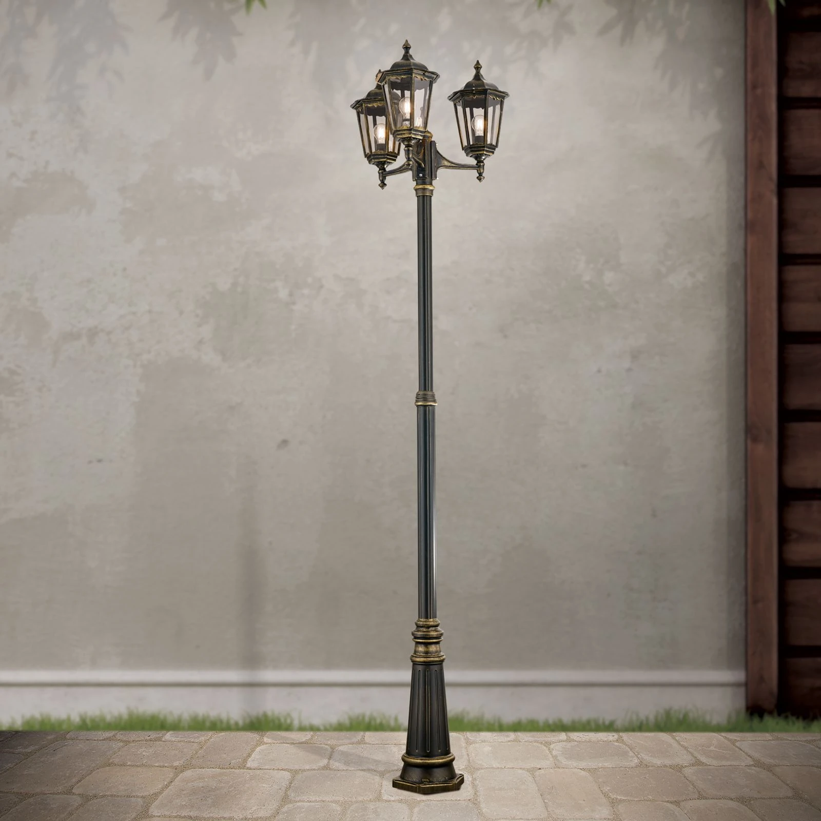 Baštenski kandelabar PUCHBERG, crna/zlatna - 2